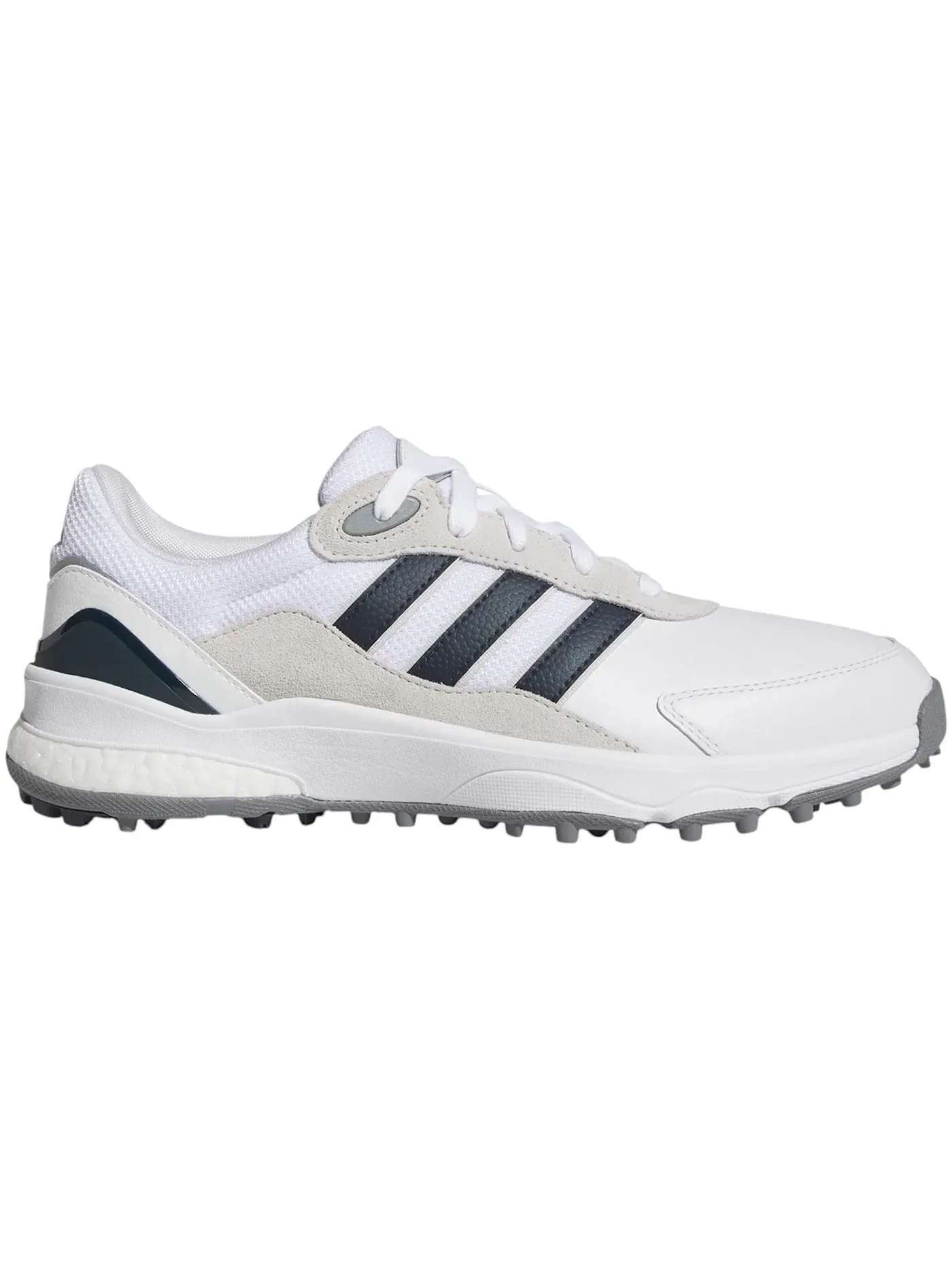 Мужские шиповки для гольфа без шипов Adidas SW5540 Spikeless Golf — изображение 1 из 1, белый/темно-синий/серый