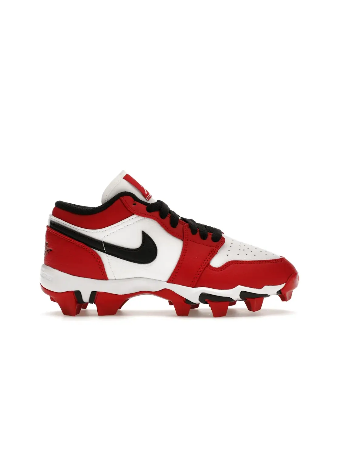 Детские бутсы Jordan 1 Low Cleat Chicago — изображение 1 из 4, белый красный черный
