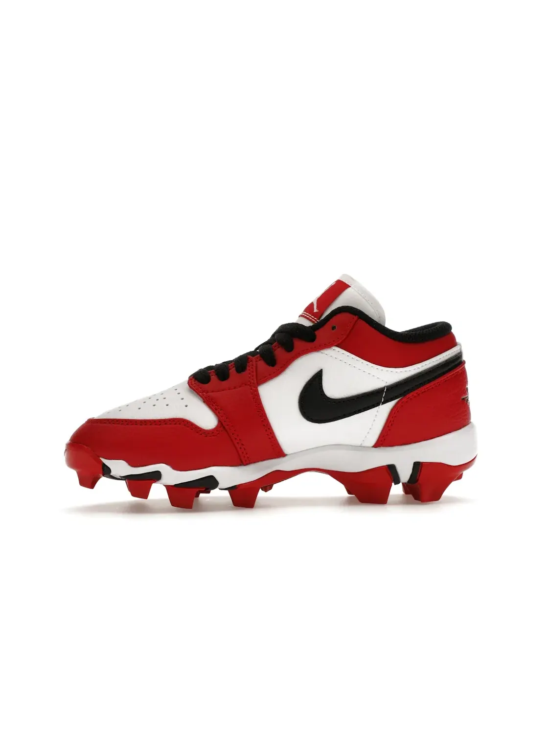 Детские бутсы Jordan 1 Low Cleat Chicago — изображение 3 из 4, белый красный черный