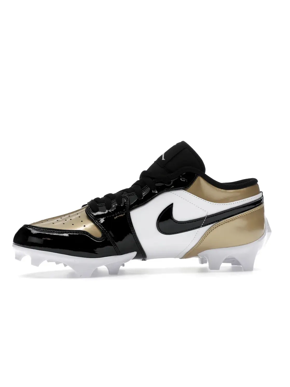 Мужские бутсы Jordan 1 Low TD Cleat Patent Gold Toe — изображение 3 из 4