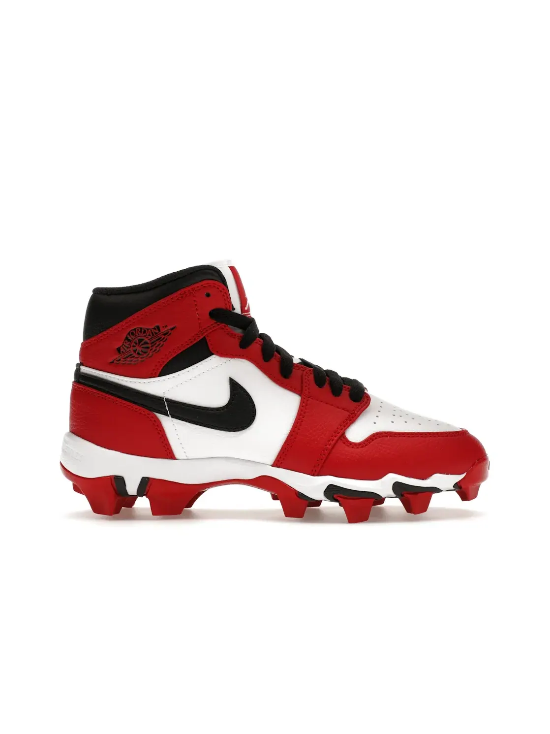 Детские бутсы Jordan 1 Mid Cleat Chicago White/Black/Gym Red — изображение 1 из 3