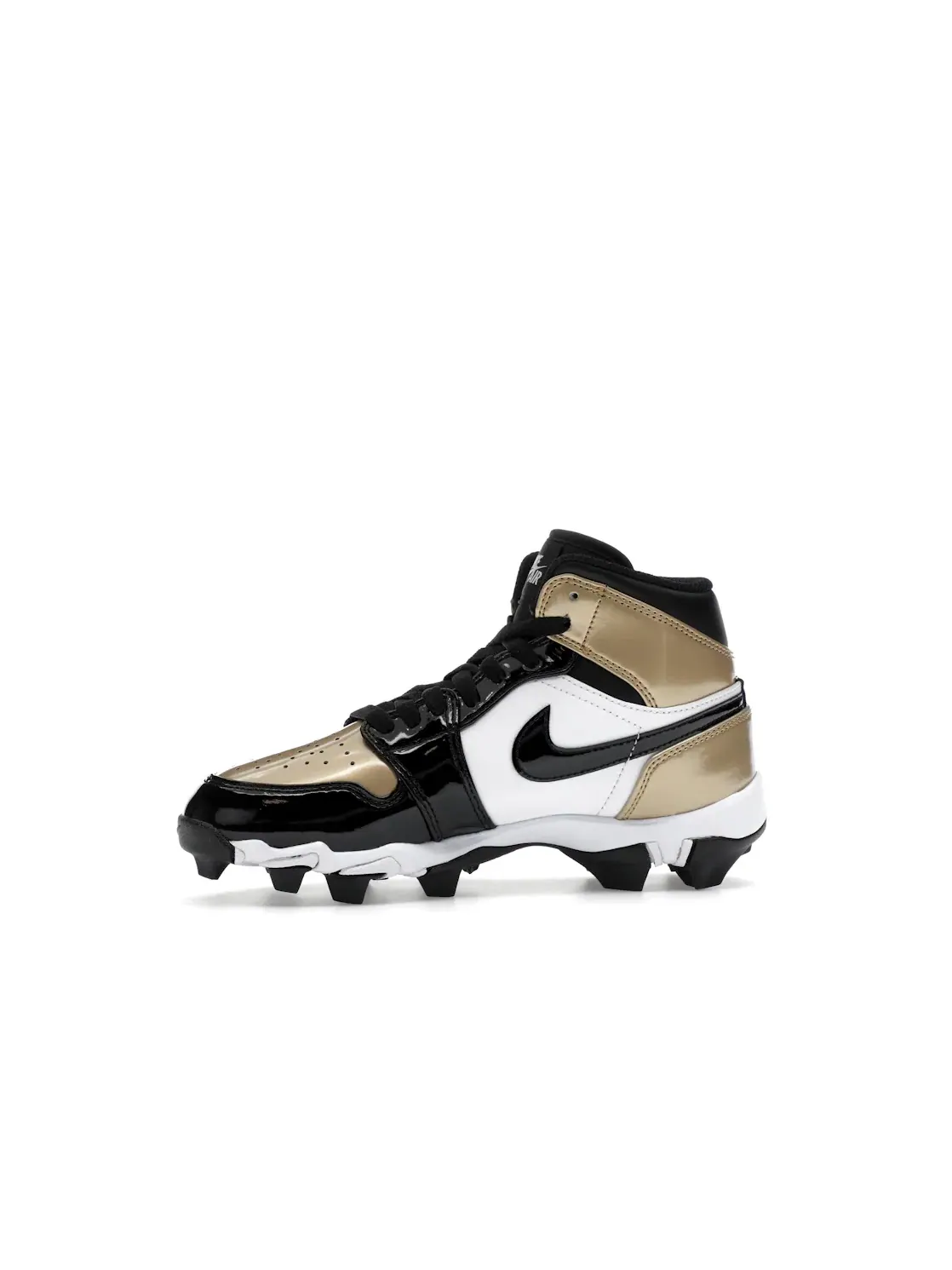Детские бутсы с шипами Jordan 1 Mid Cleat Patent Gold Toe Jordan — изображение 3 из 4