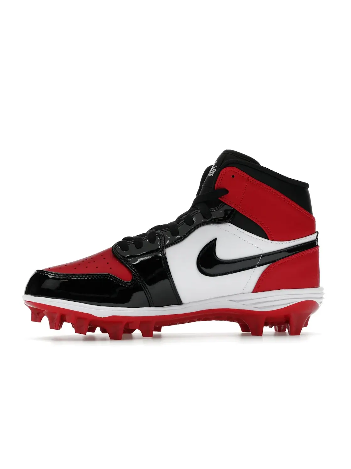 Мужские бутсы Air Jordan 1 Mid TD Cleat Bred Toe Jordan — изображение 3 из 4, красный/белый/черный