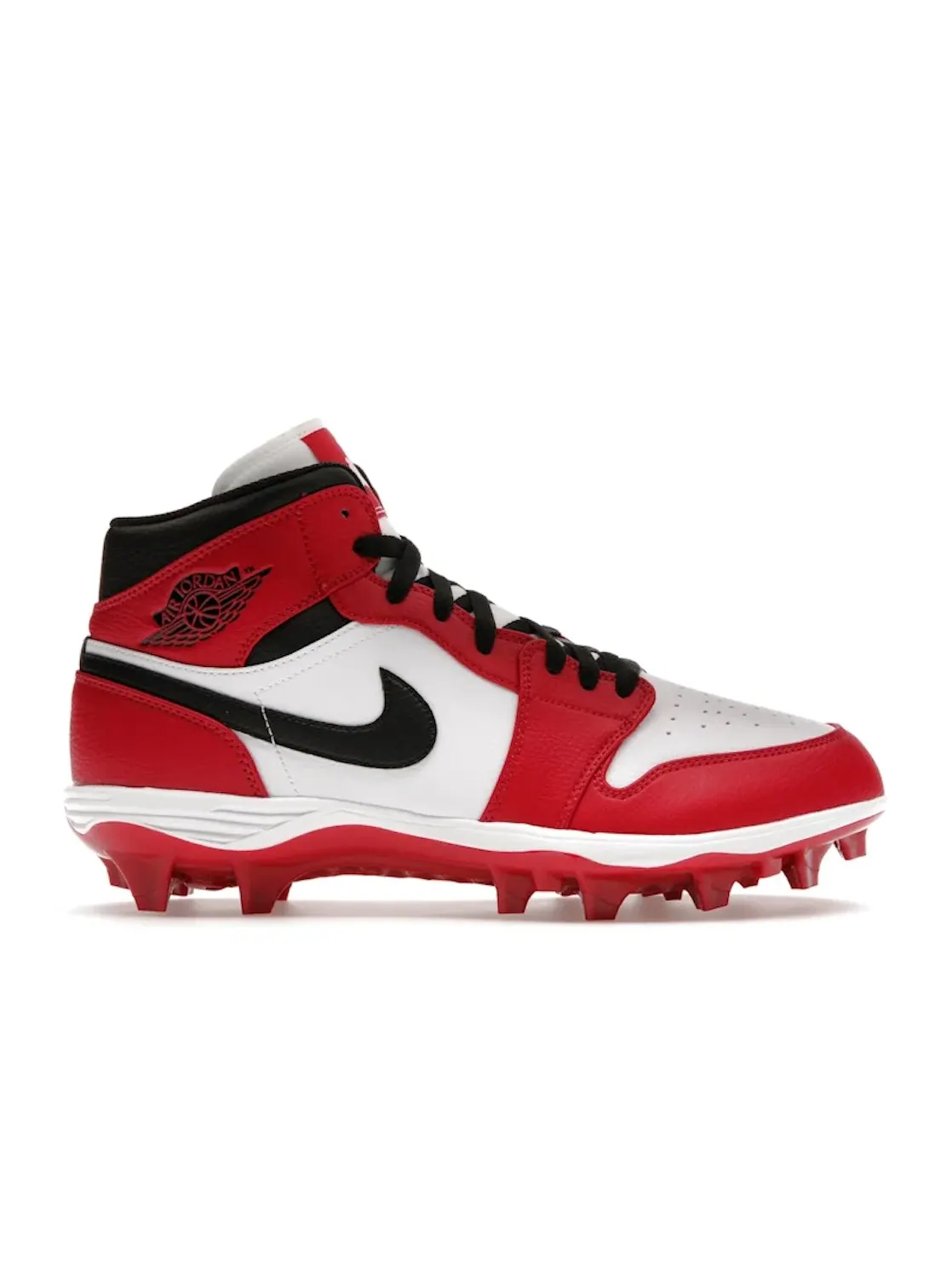 Мужские бутсы для футбола Jordan 1 Mid TD Cleat Chicago (2023) Jordan — изображение 1 из 4, белый/черный-красный