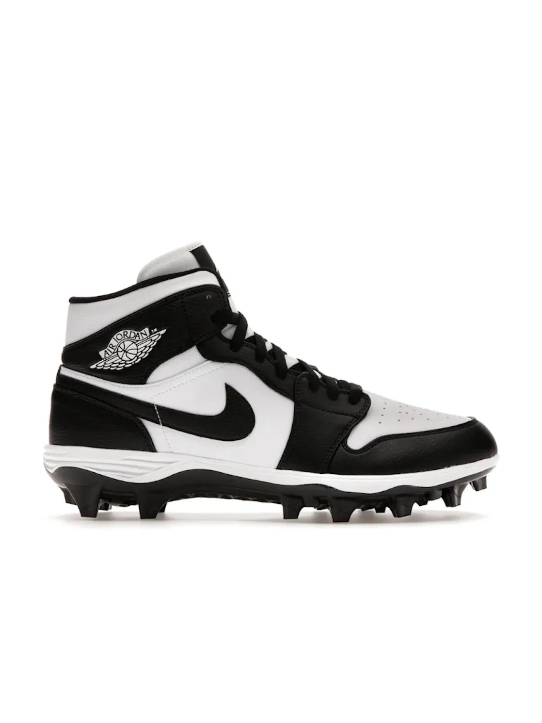 Мужские бутсы высокие с длинным рукавом Jordan 1 Mid TD Cleat Jordan — изображение 1 из 4, черный/белый/черный