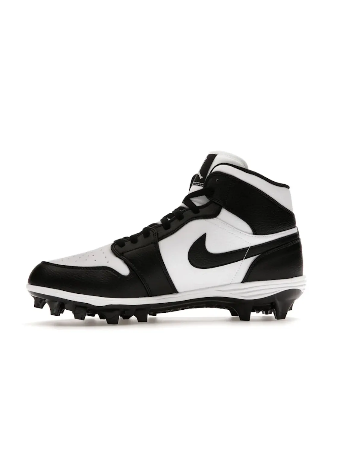 Мужские бутсы высокие с длинным рукавом Jordan 1 Mid TD Cleat Jordan — изображение 3 из 4, черный/белый/черный