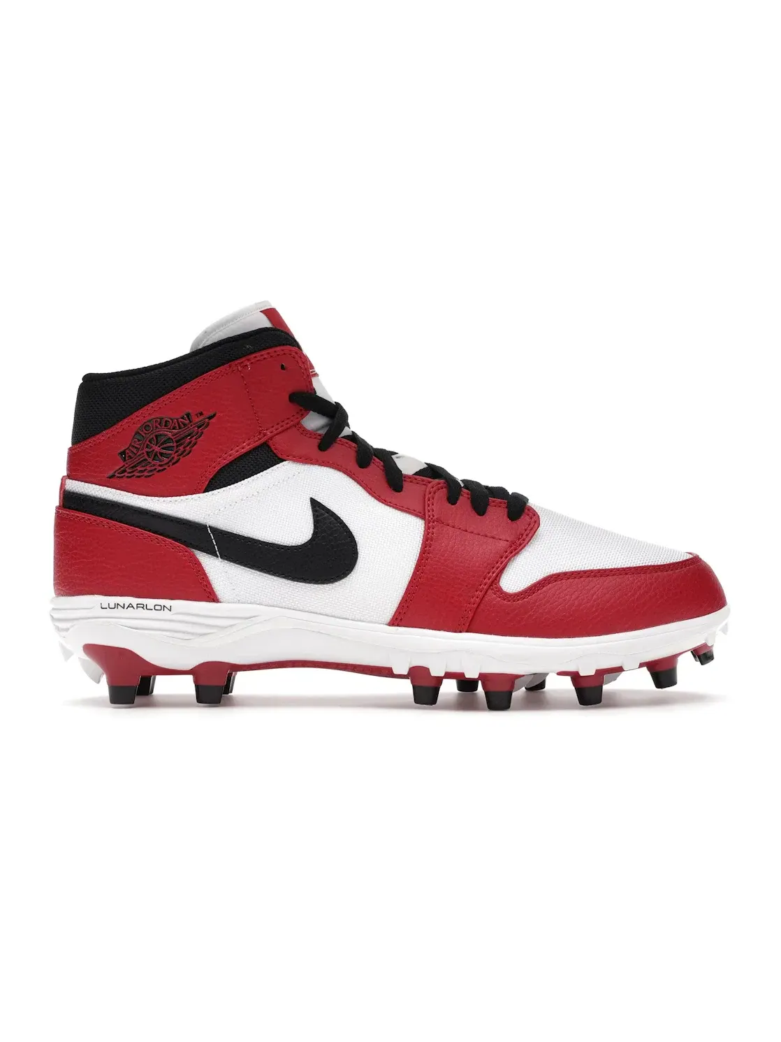 Мужские бутсы Jordan 1 TD Mid Cleat Chicago (2019) — изображение 1 из 4, белый/красный-черный