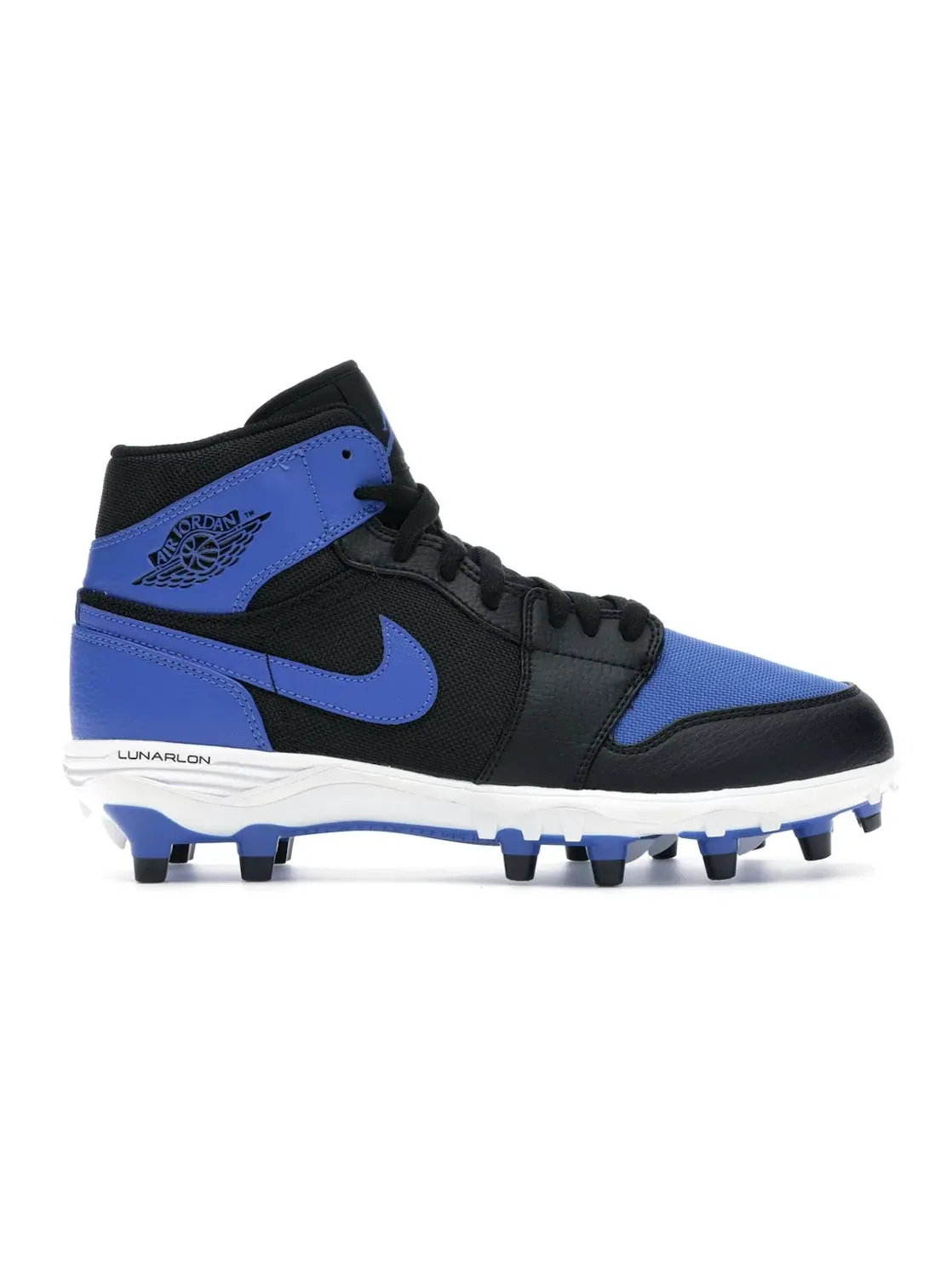 Мужские бутсы футбольные с высоким верхом Jordan 1 TD Mid Cleat — изображение 1 из 4, черный//белый