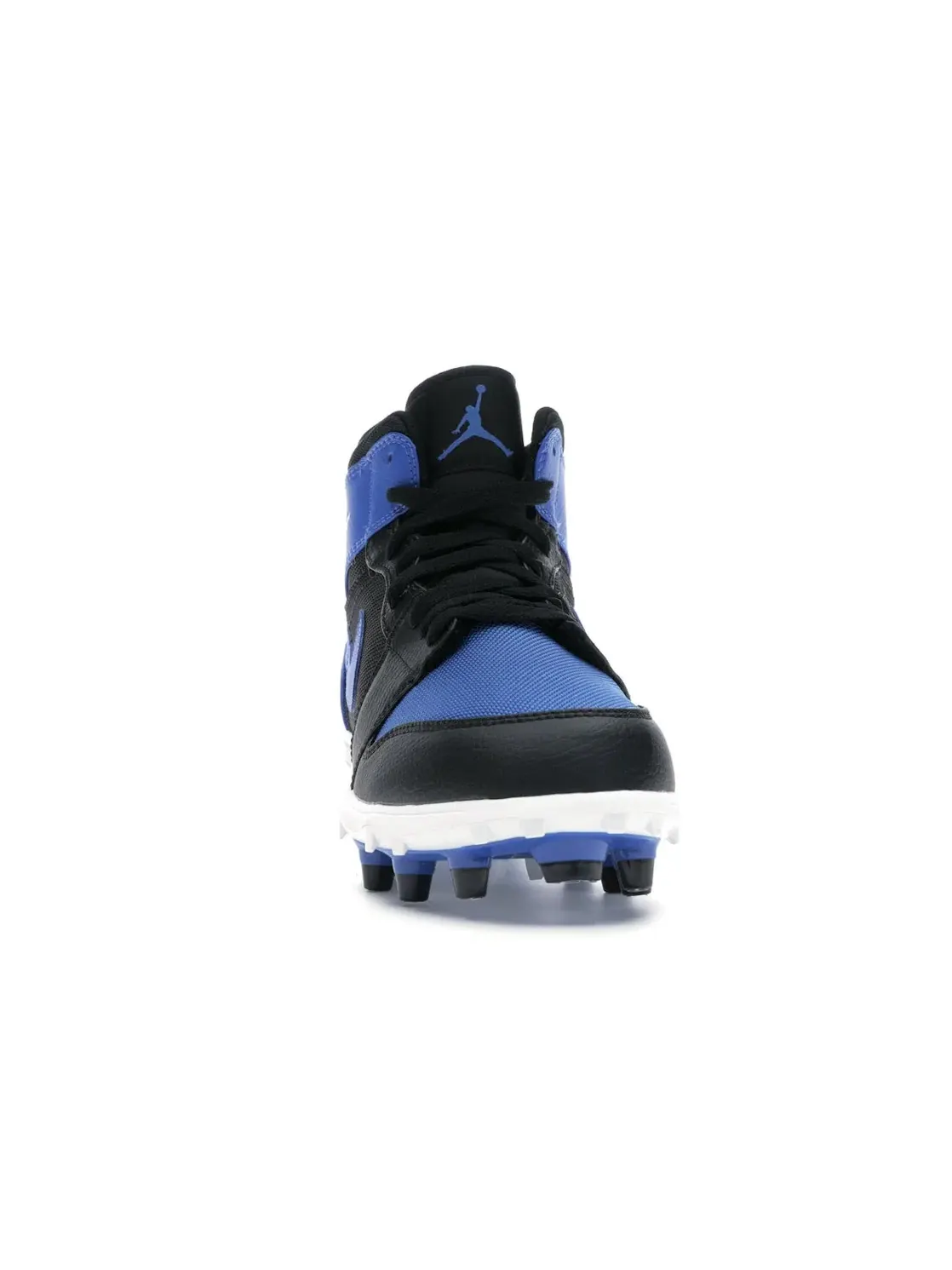 Мужские бутсы футбольные с высоким верхом Jordan 1 TD Mid Cleat — изображение 2 из 4, черный//белый