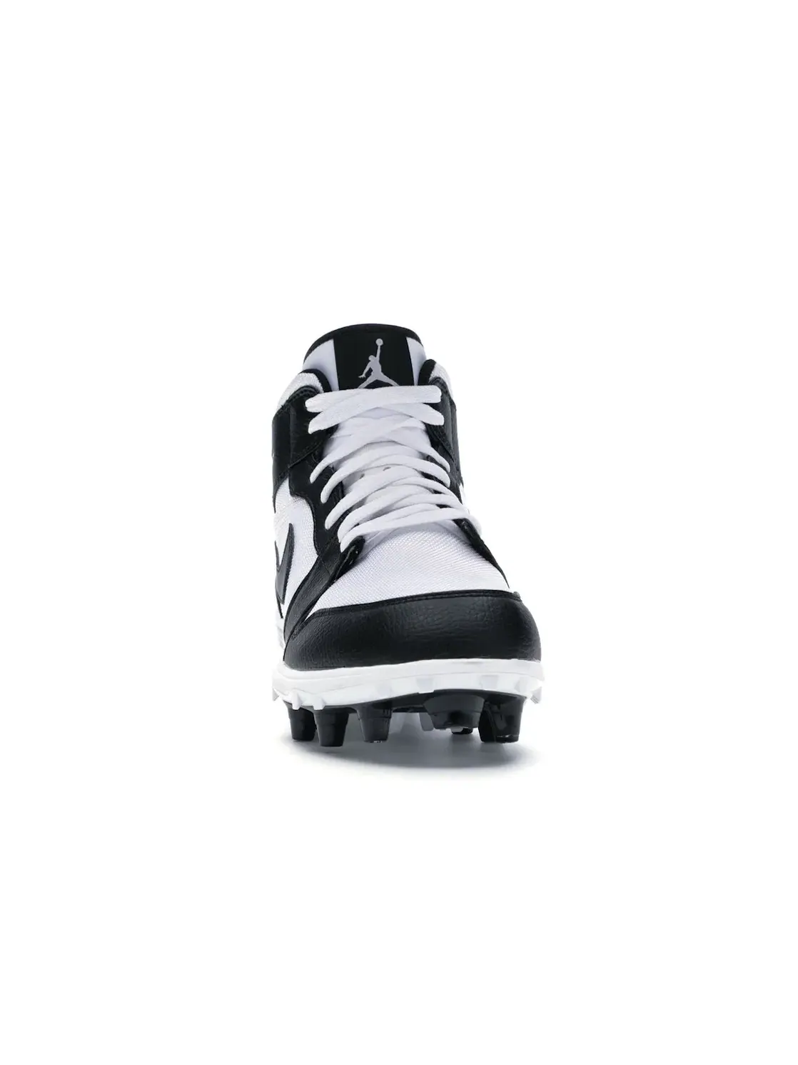 Мужские бутсы футбольные Jordan 1 TD Mid White Black — изображение 2 из 4, белый/черный-черный