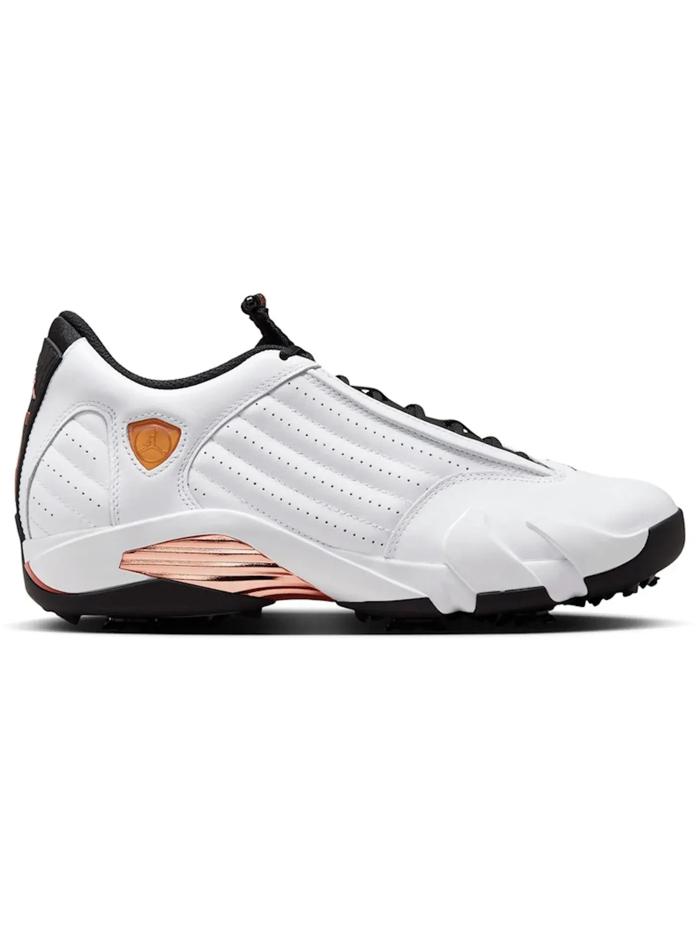 Мужские бутсы Jordan 14 Retro Golf — изображение 1 из 1, белый/металлик/черный
