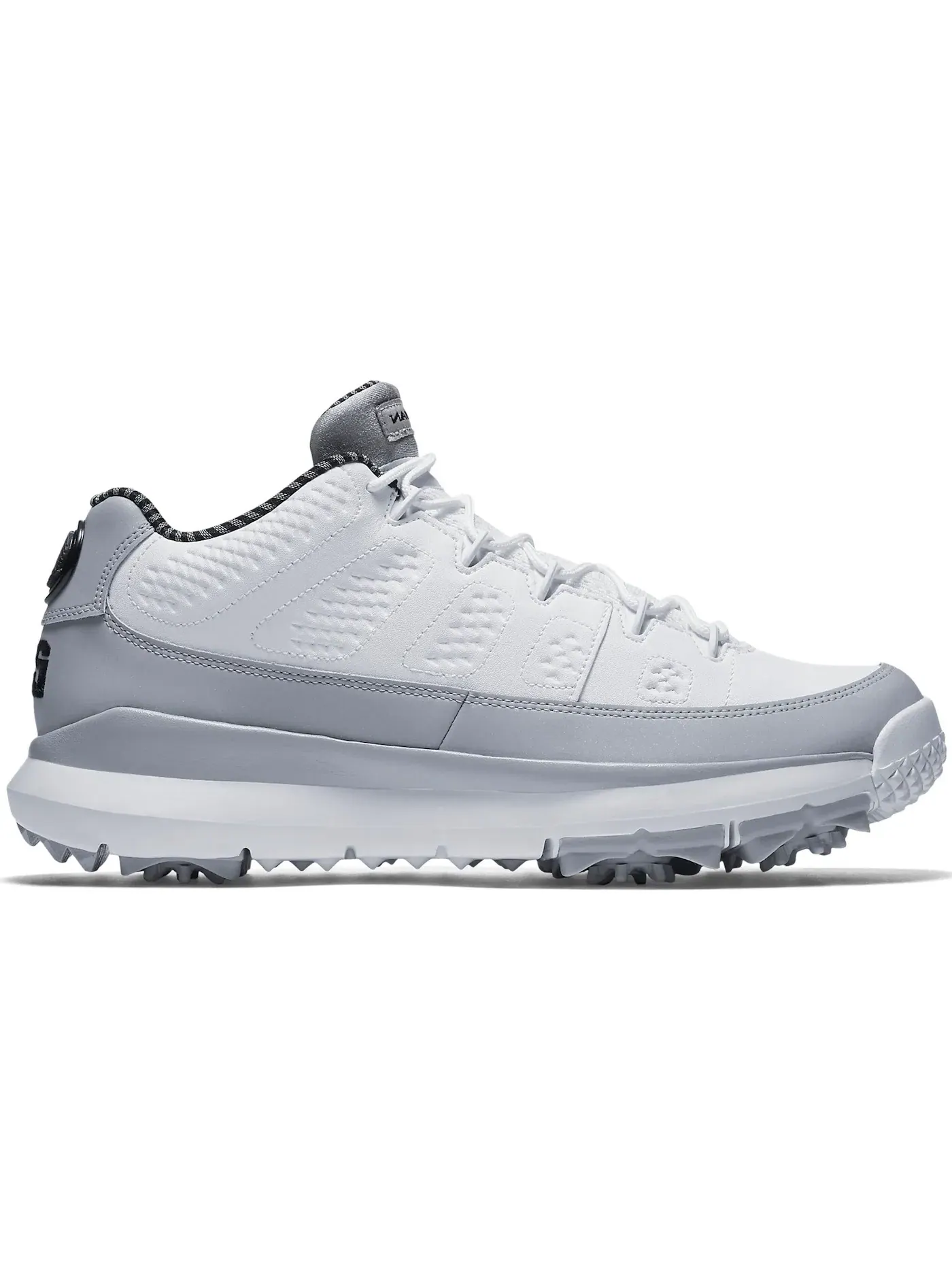 Мужские гольф-шиповки Jordan 9 Retro Golf Cleat Jordan — изображение 1 из 1, белый/черный-серый