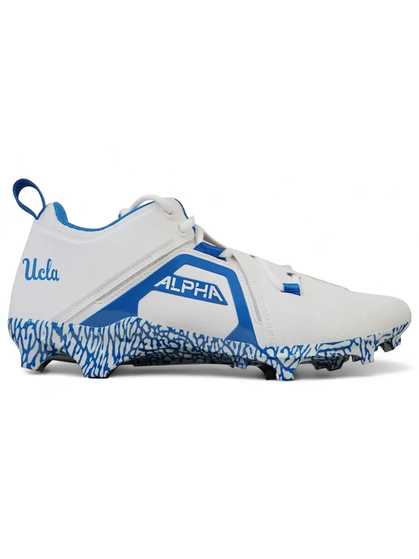 Мужские бутсы с кроссовочным верхом Jordan Alpha Menace Pro 3 Low UCLA PE — изображение 1 из 1, белый/синий