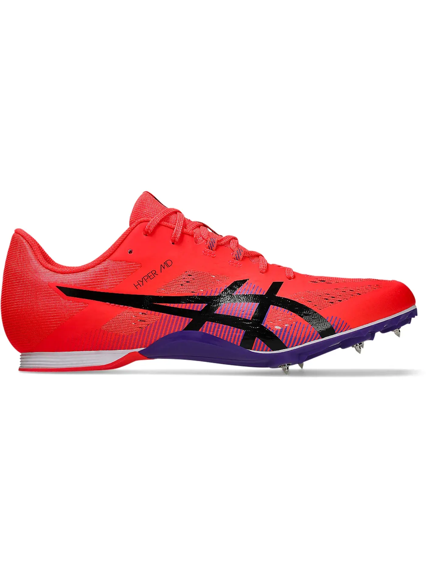 Мужские шиповки для бега с принтом ASICS Hyper MD 8 — изображение 1 из 1, красный черный