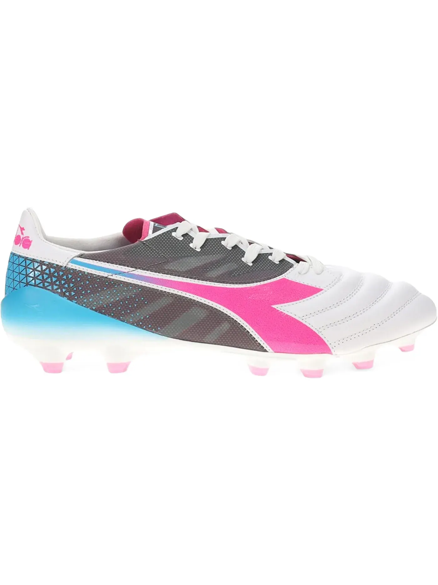 Мужские бутсы Diadora Brasil Elite Veloce GR ITA LPX FG — изображение 1 из 1, белый/розовый/синий