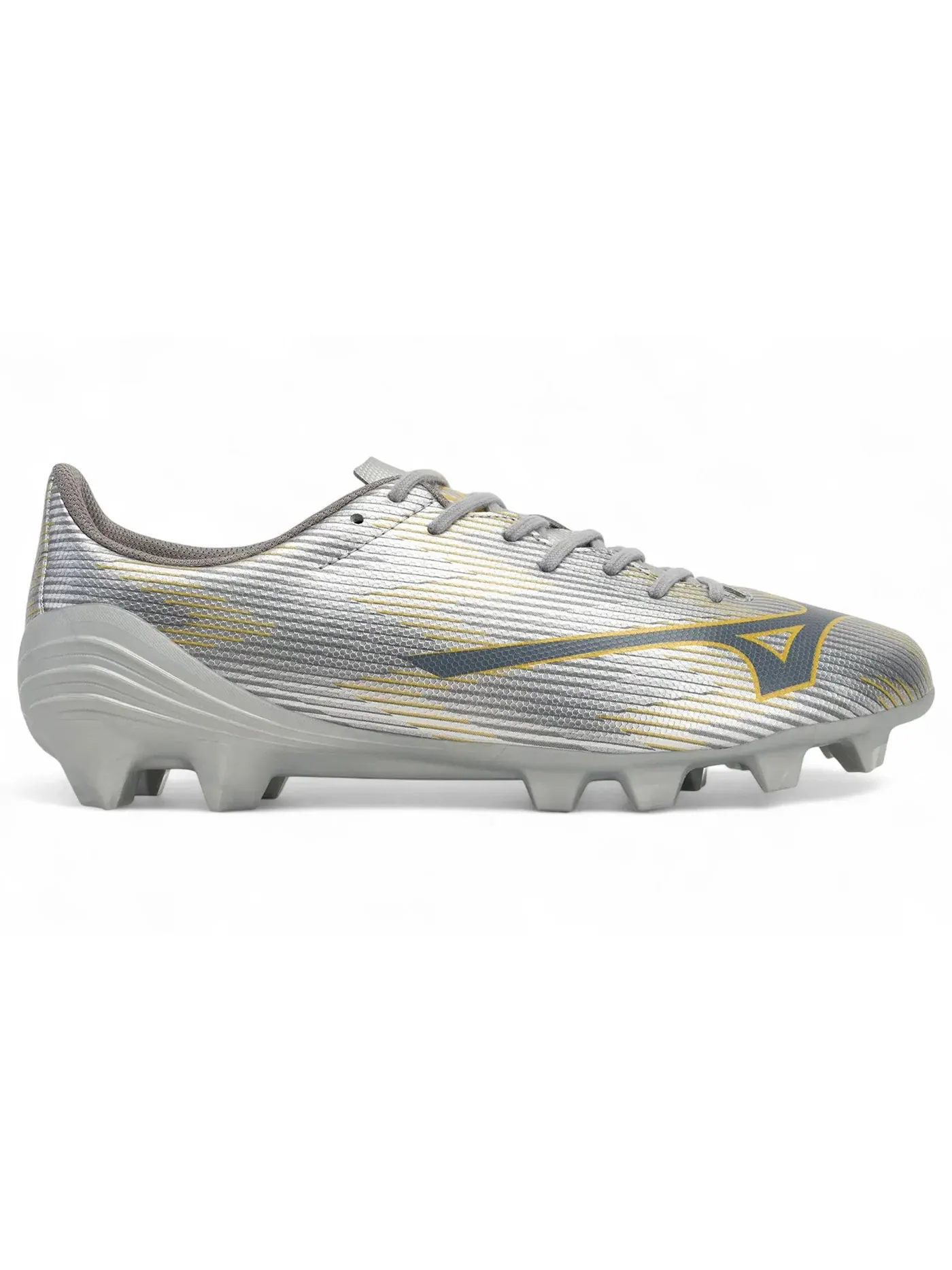 Мужские бутсы Galaxy Silver/8605 C/Gold Mizuno Alpha II Select MD — изображение 1 из 1, серебристый//золотистый
