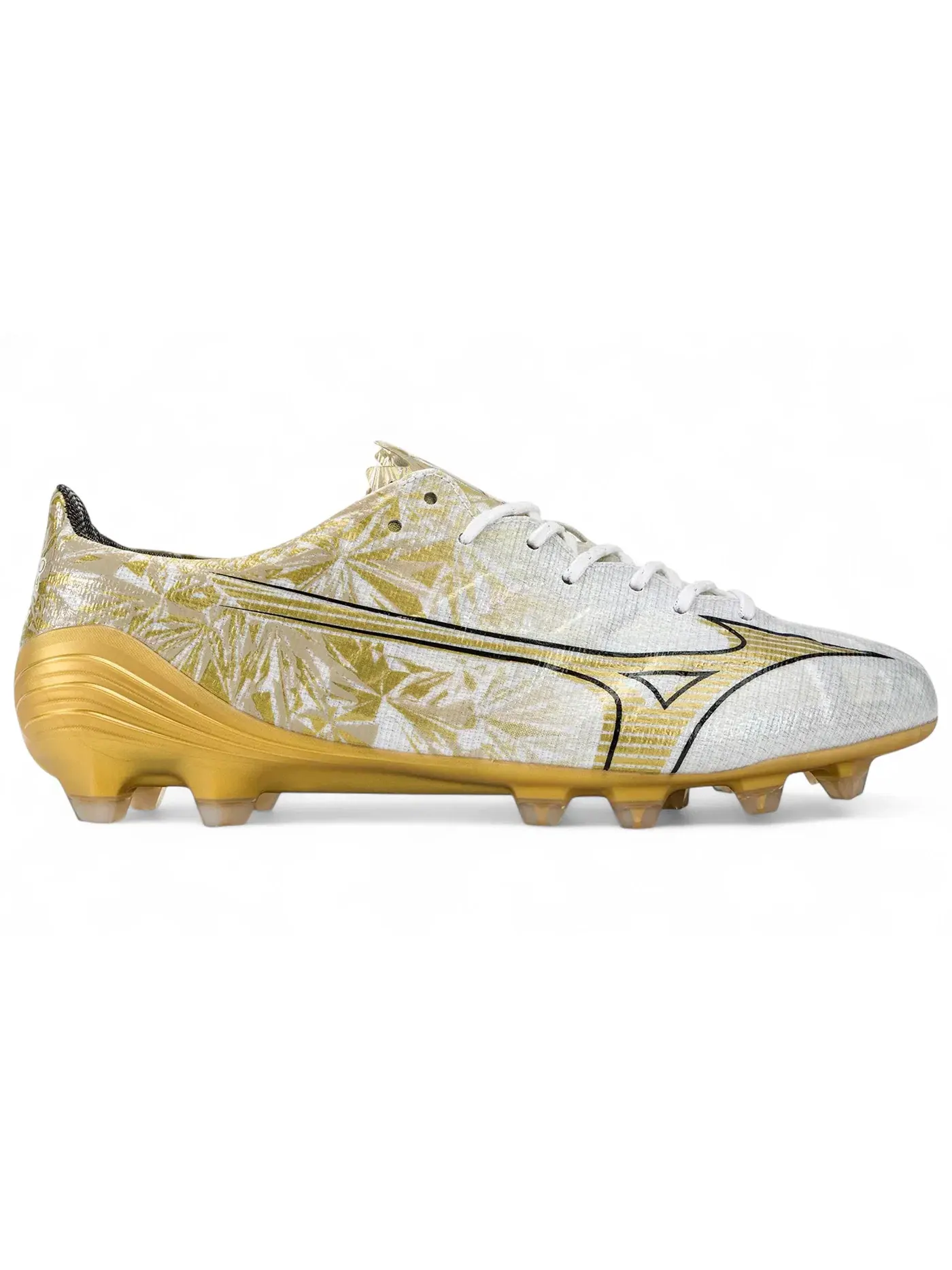 Мужские бутсы Mizuno Alpha Japan MD — изображение 1 из 1, белый/золотистый/черный