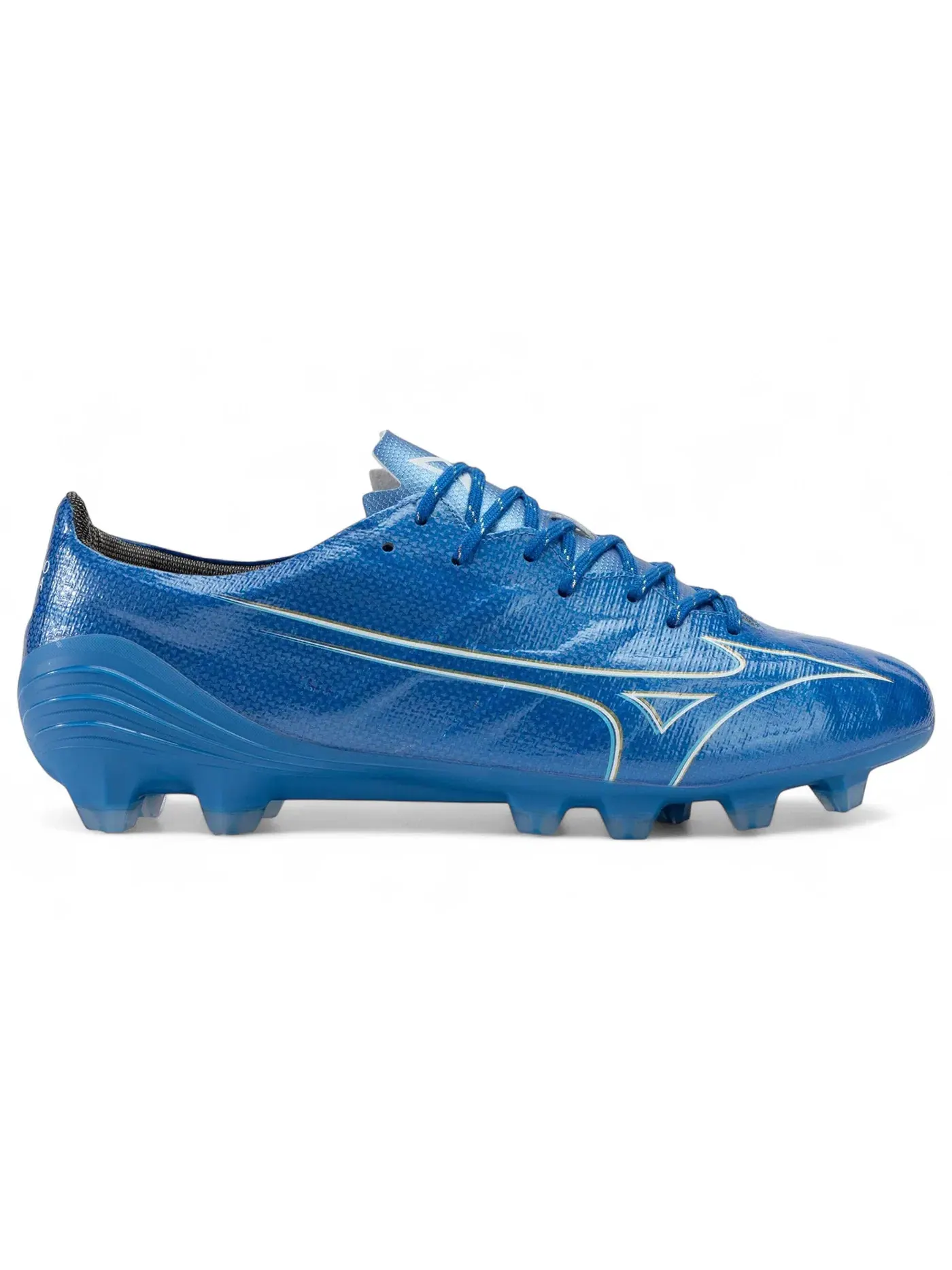 Мужские бутсы с длинным рукавом Mizuno Alpha Pro FG — изображение 1 из 1, белый синий золотистый