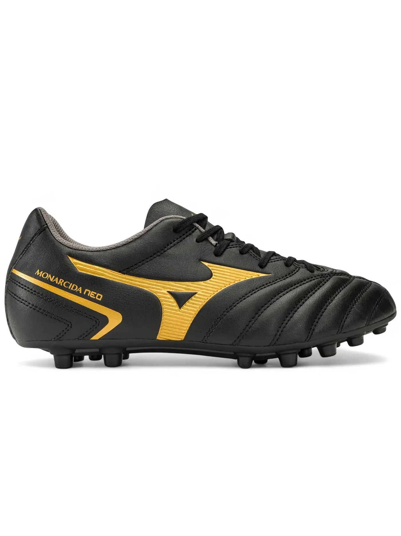 Мужские бутсы с шипами Mizuno Monarcida Neo II Select AG — изображение 1 из 1, черный/золотистый