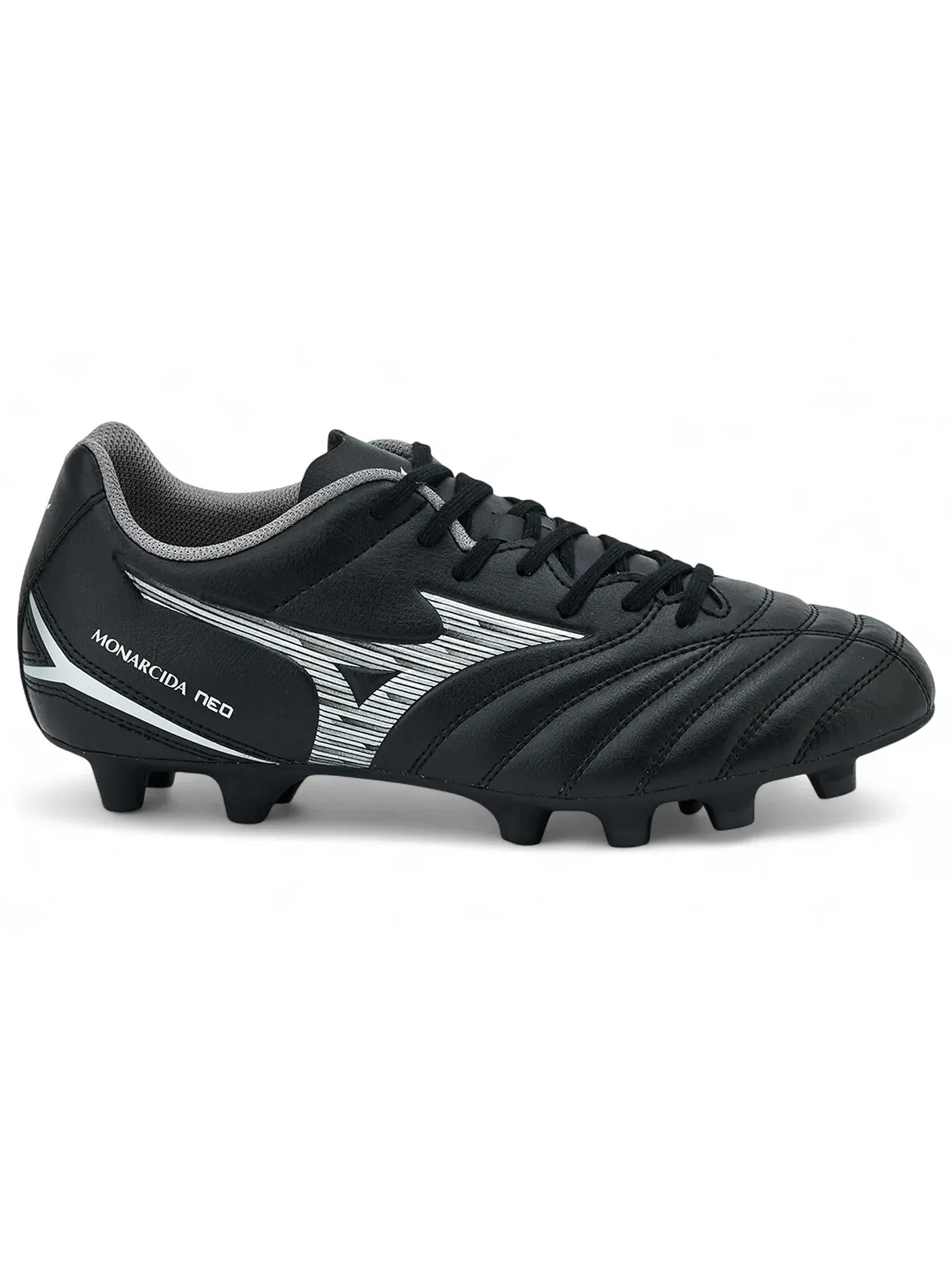Мужские бутсы футбольные с шипами Mizuno Monarcida Neo III Select FG — изображение 1 из 1, черный/серебристый