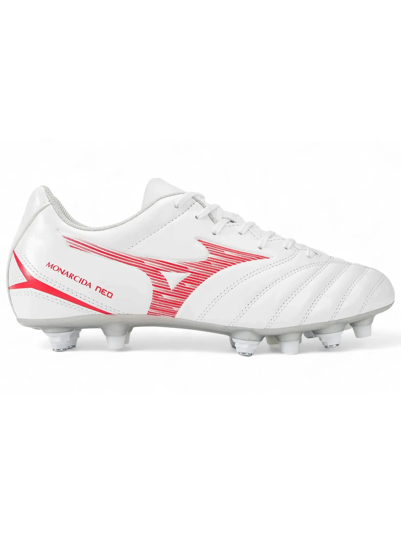 Мужские бутсы с длинным рукавом Mizuno Monarcida Neo III Select Mix — изображение 1 из 1, белый красный