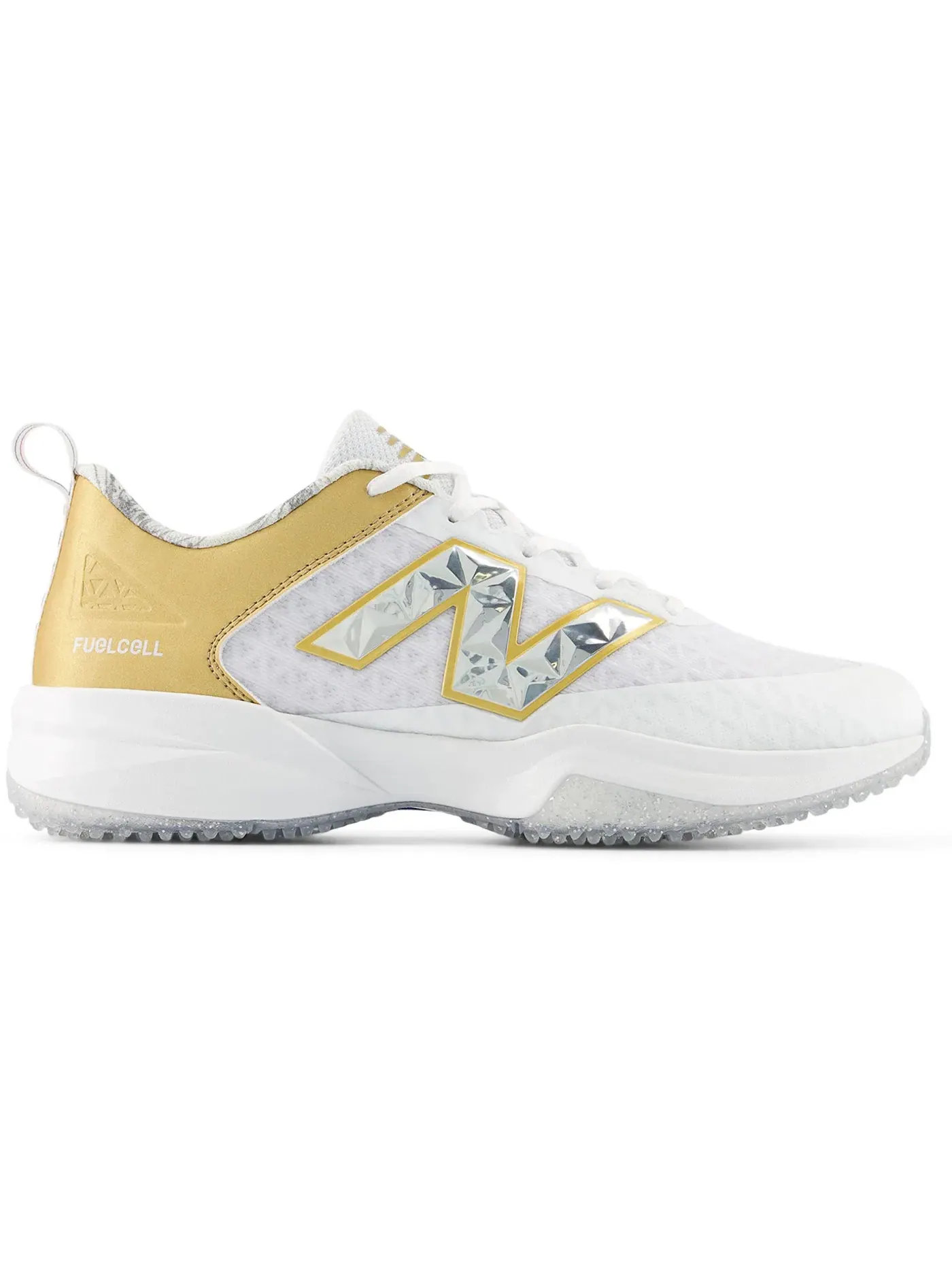 Мужские бутсы для игры на траве New Balance 4040 v8 TurfTrainer Ring Season — изображение 1 из 1, серебристый/белый