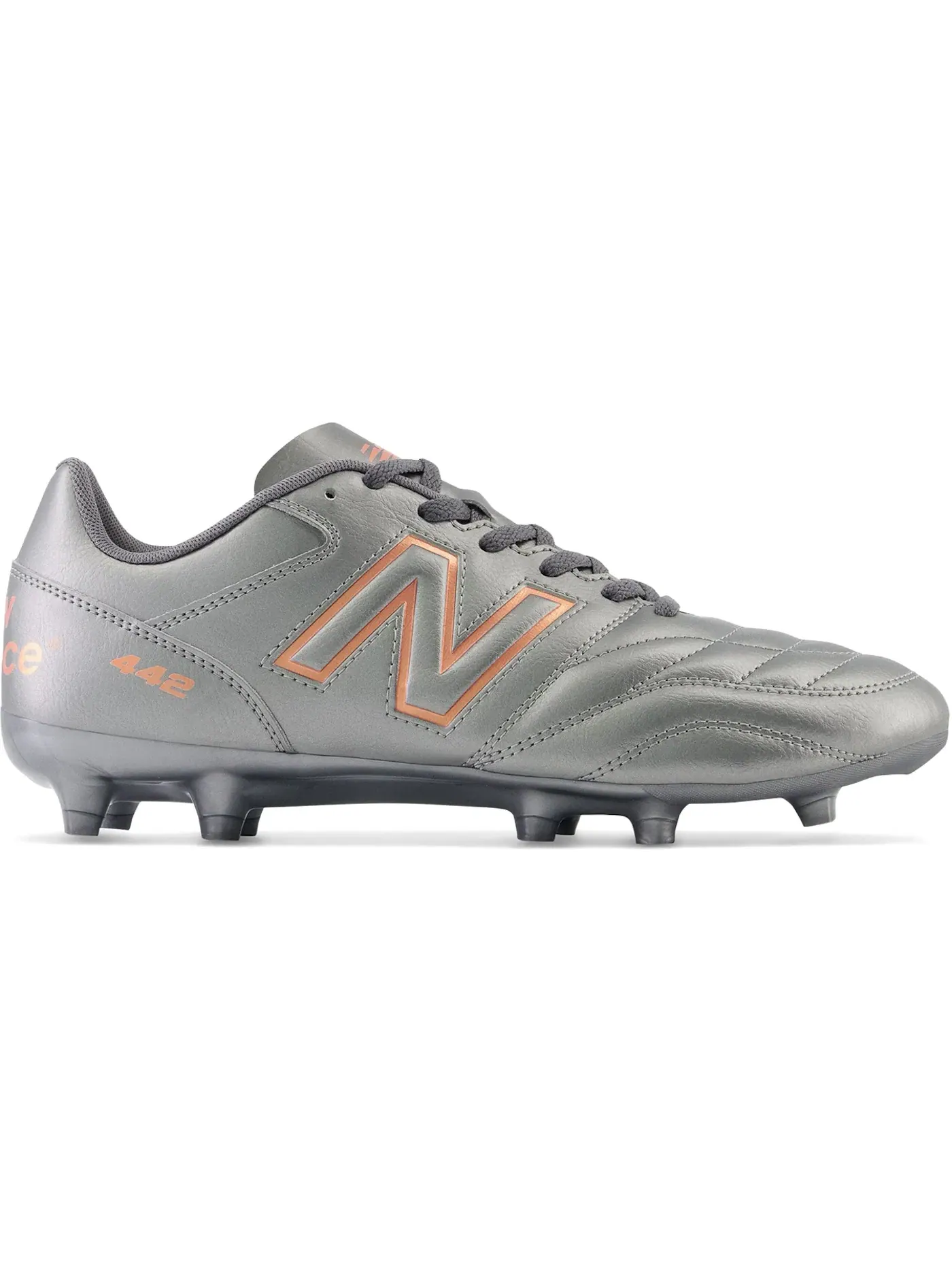 Мужские бутсы с длинным рукавом New Balance 442 Academy FG v2 New Balance — изображение 1 из 1, серебристый графитовый
