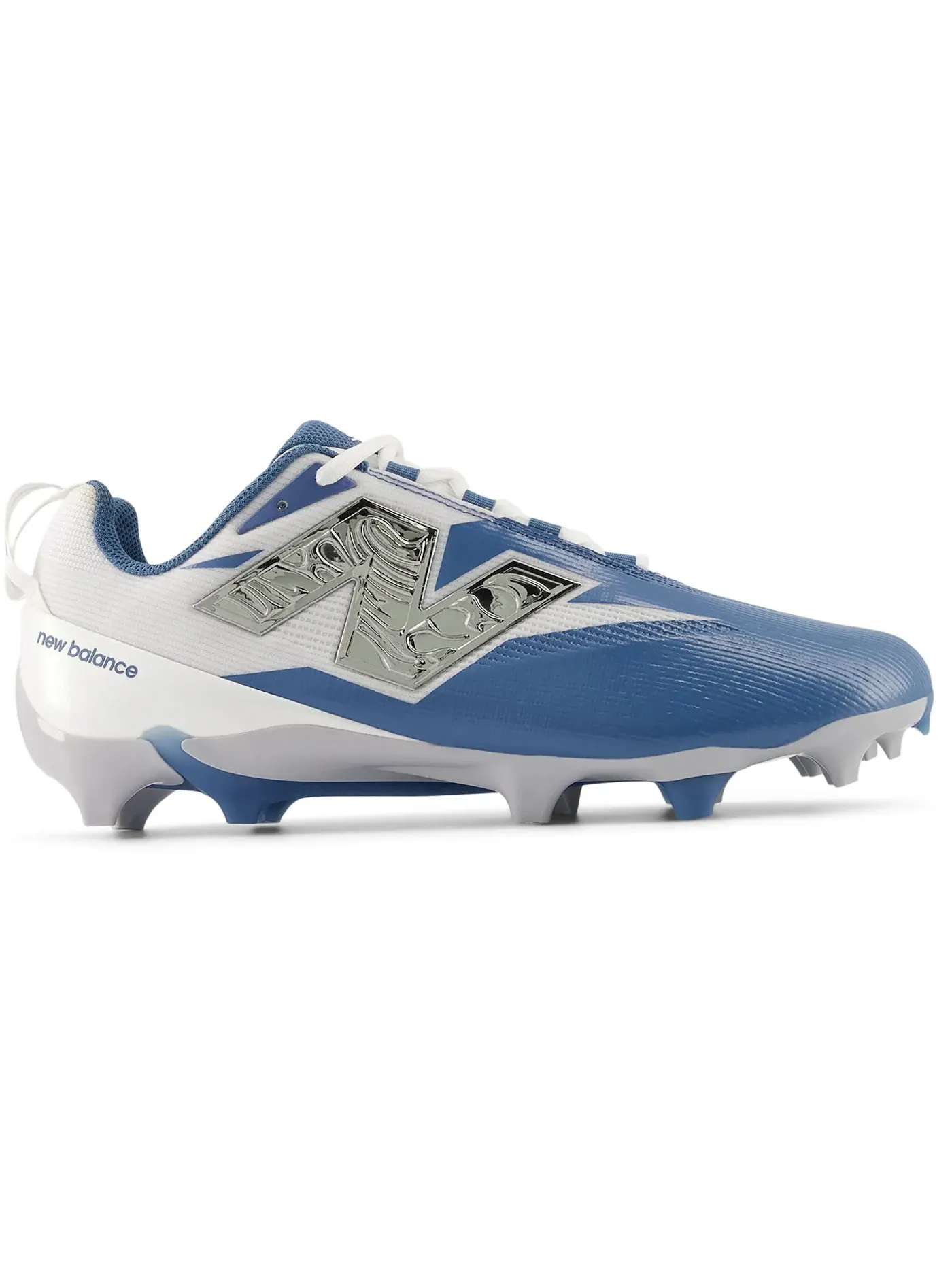 Мужские бутсы с поддержкой New Balance BurnX5 Liquid Silver — изображение 1 из 1, белый/серебристый/синий