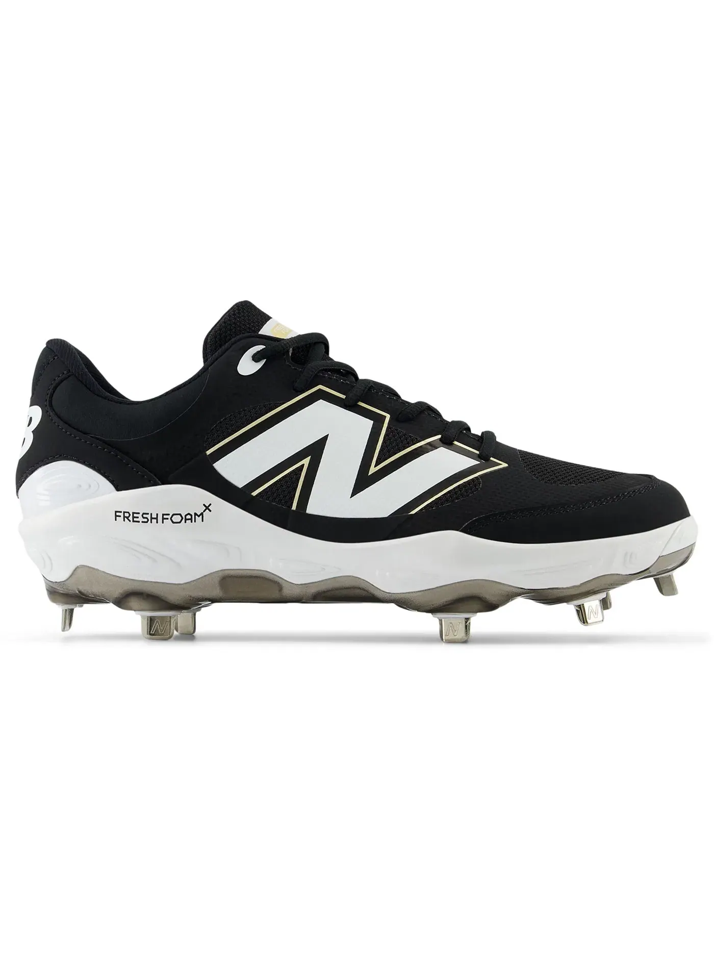 Мужские бутсы с технологией Fresh Foam New Balance Fresh Foam 3000v7 — изображение 1 из 1, черный/белый
