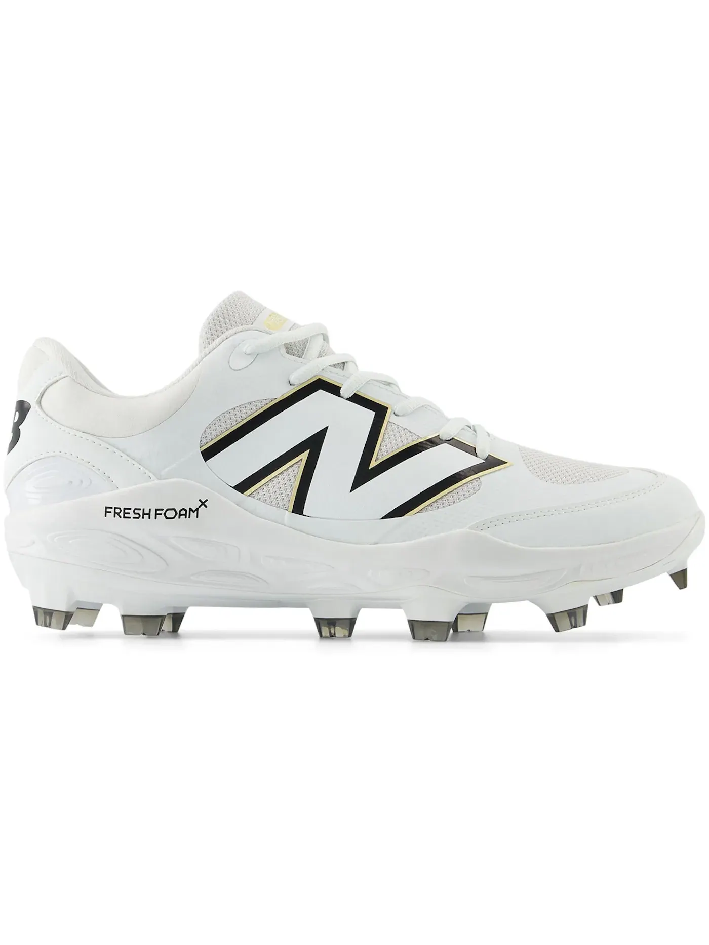 Мужские бутсы с формованным верхом New Balance Fresh Foam 3000v7 Molded — изображение 1 из 1, белый/черный