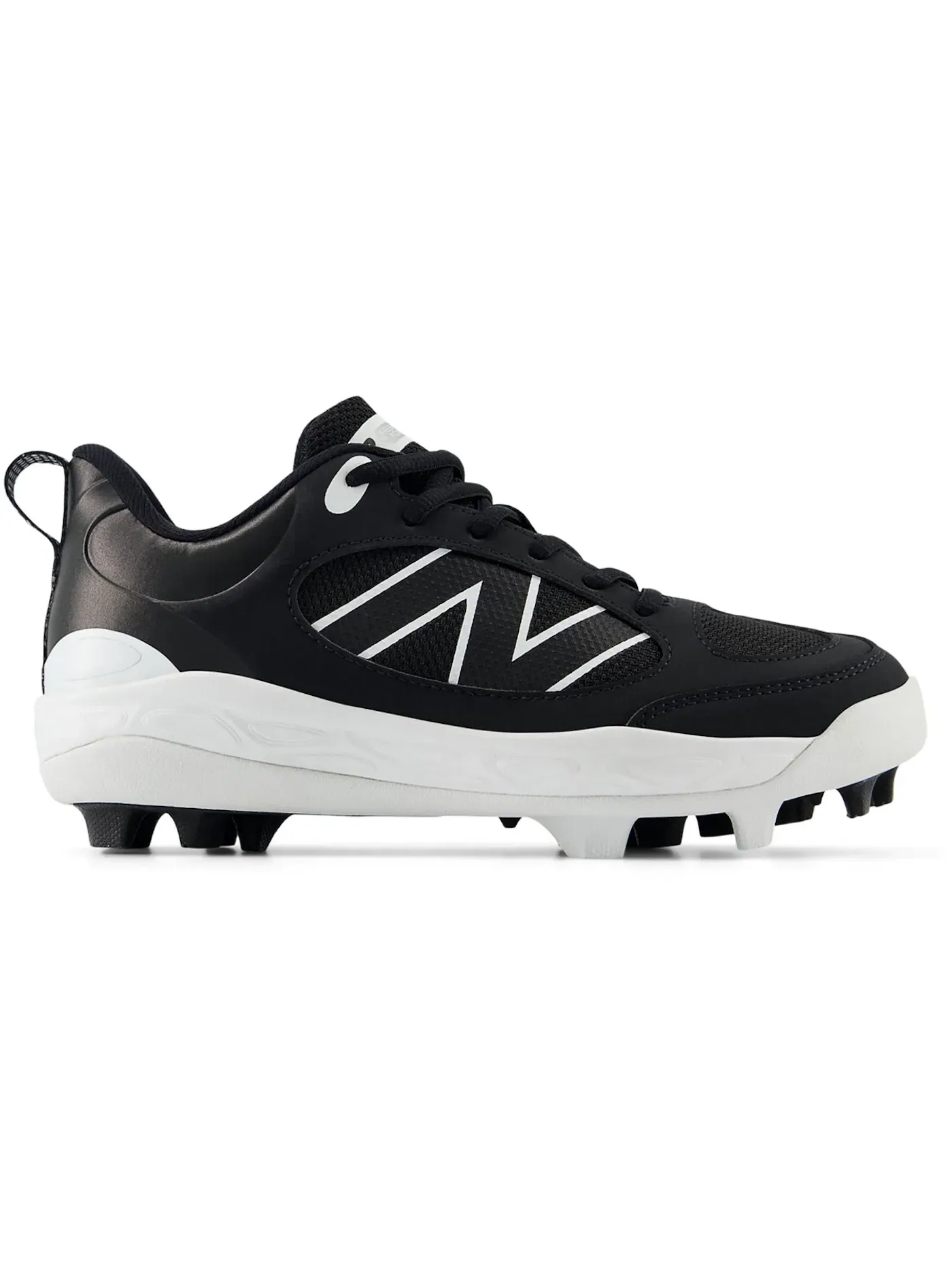 Детские бутсы с литой подошвой New Balance Fresh Foam 3000v7 Rubber Molded — изображение 1 из 1, черный/белый