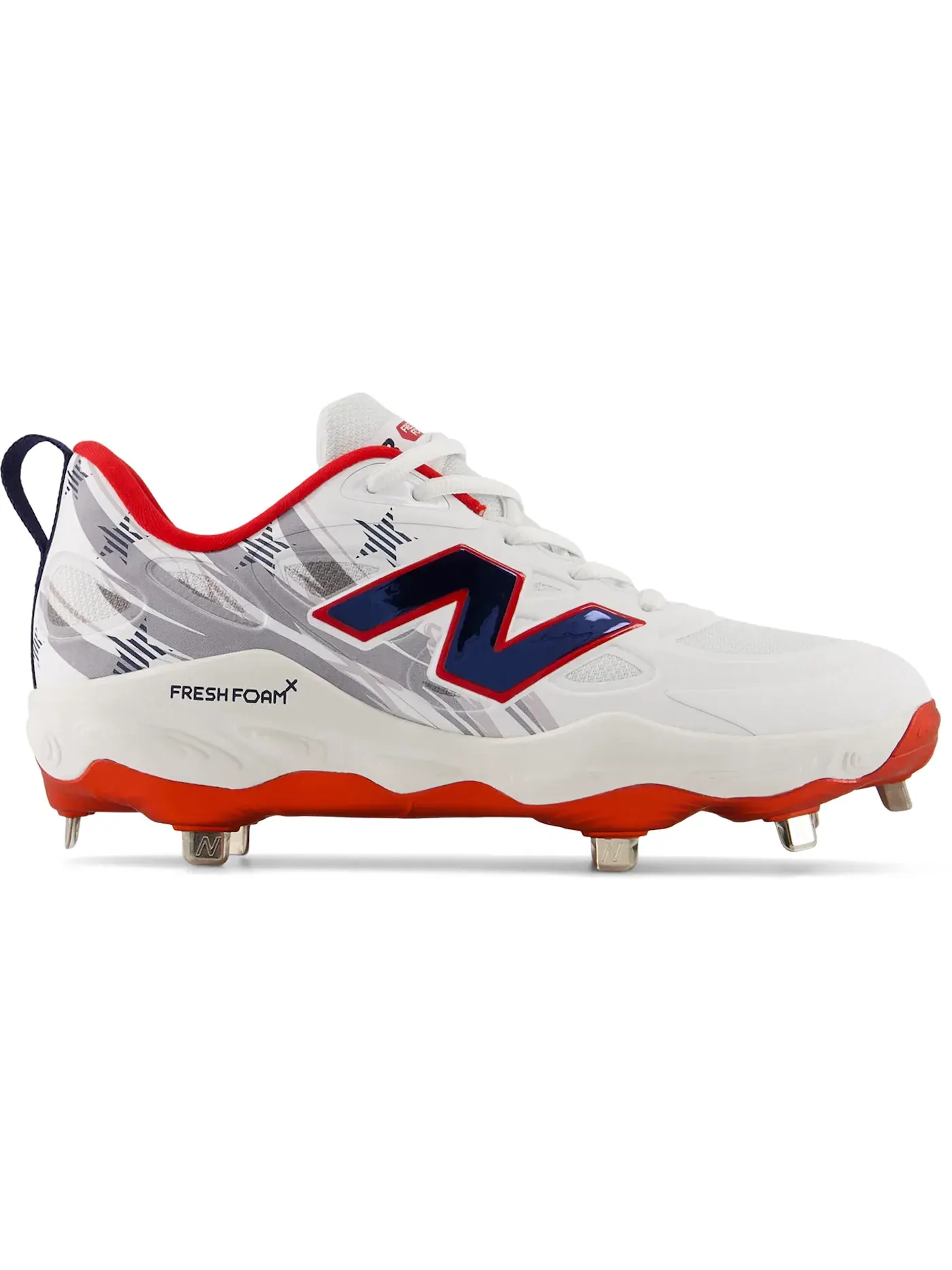 Женские бутсы New Balance Fresh Foam X Velo v4 — изображение 1 из 1, белый/красный