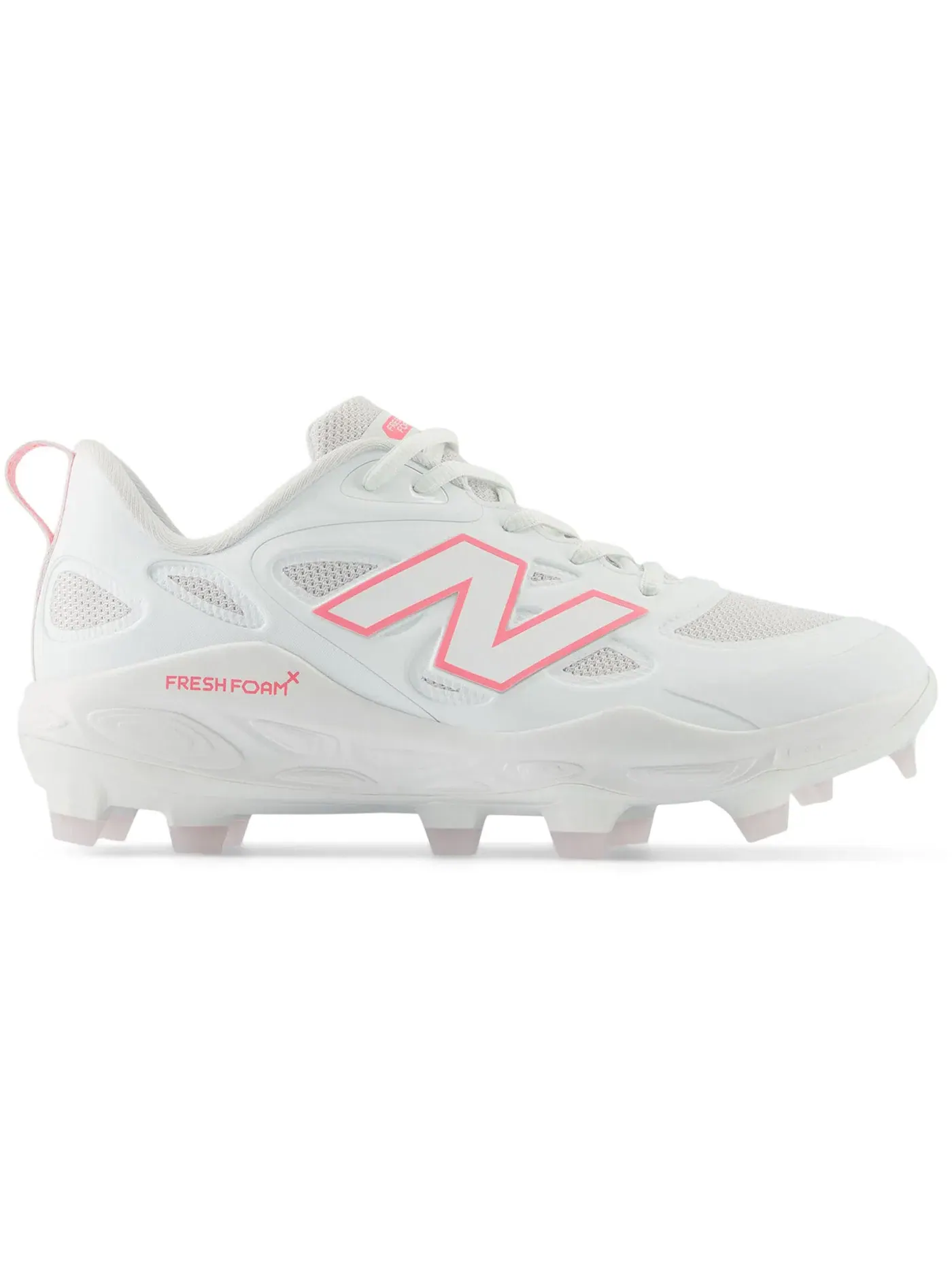 Женские бутсы New Balance Fresh Foam Velo v4 Molded — изображение 1 из 1, белый розовый