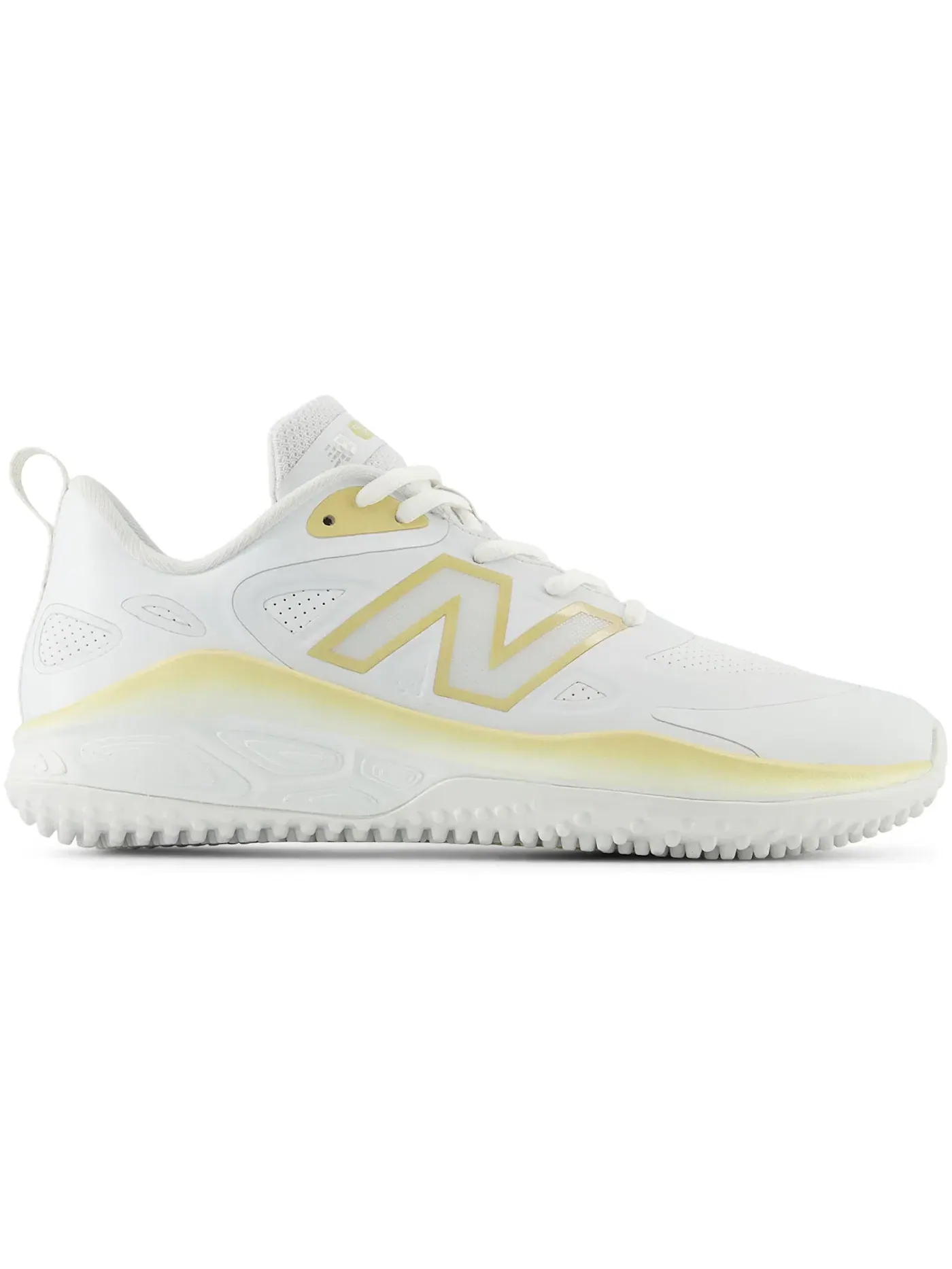 Женские бутсы New Balance Fresh Foam Velo v4 Turf Trainer — изображение 1 из 1, белый золотистый