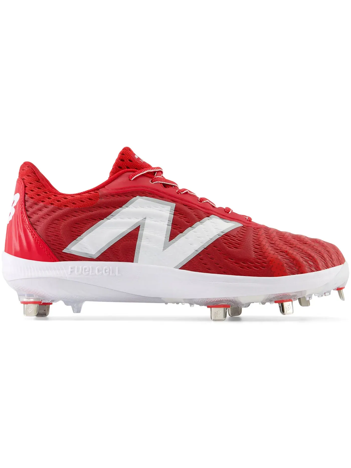 Мужские бутсы с металлическими шипами New Balance FuelCell 4040 v7 Metal — изображение 1 из 1, красный/белый