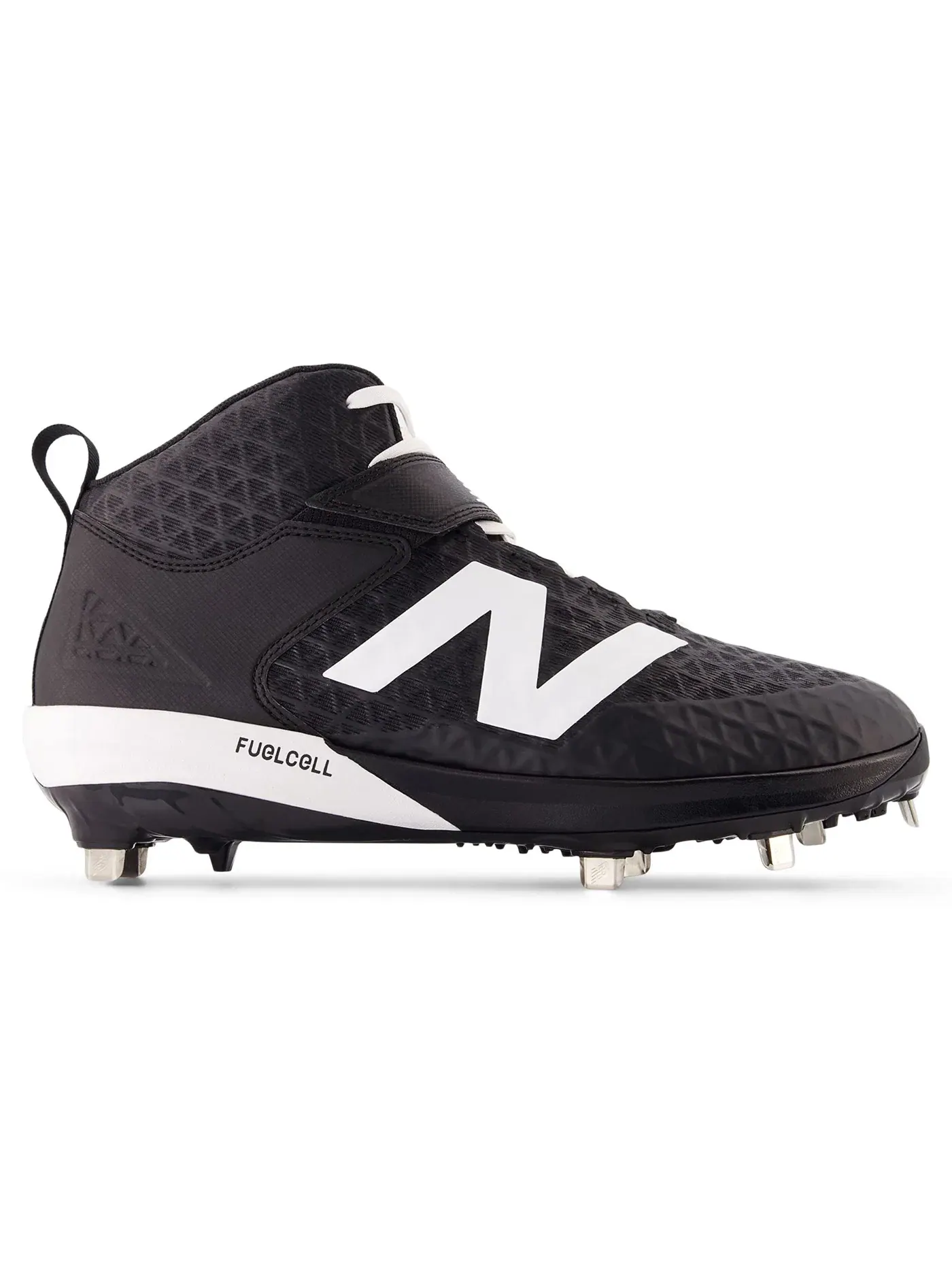Мужские бутсы с металлическими шипами New Balance FuelCell 4040 v8 Mid Metal — изображение 1 из 1, черный/белый