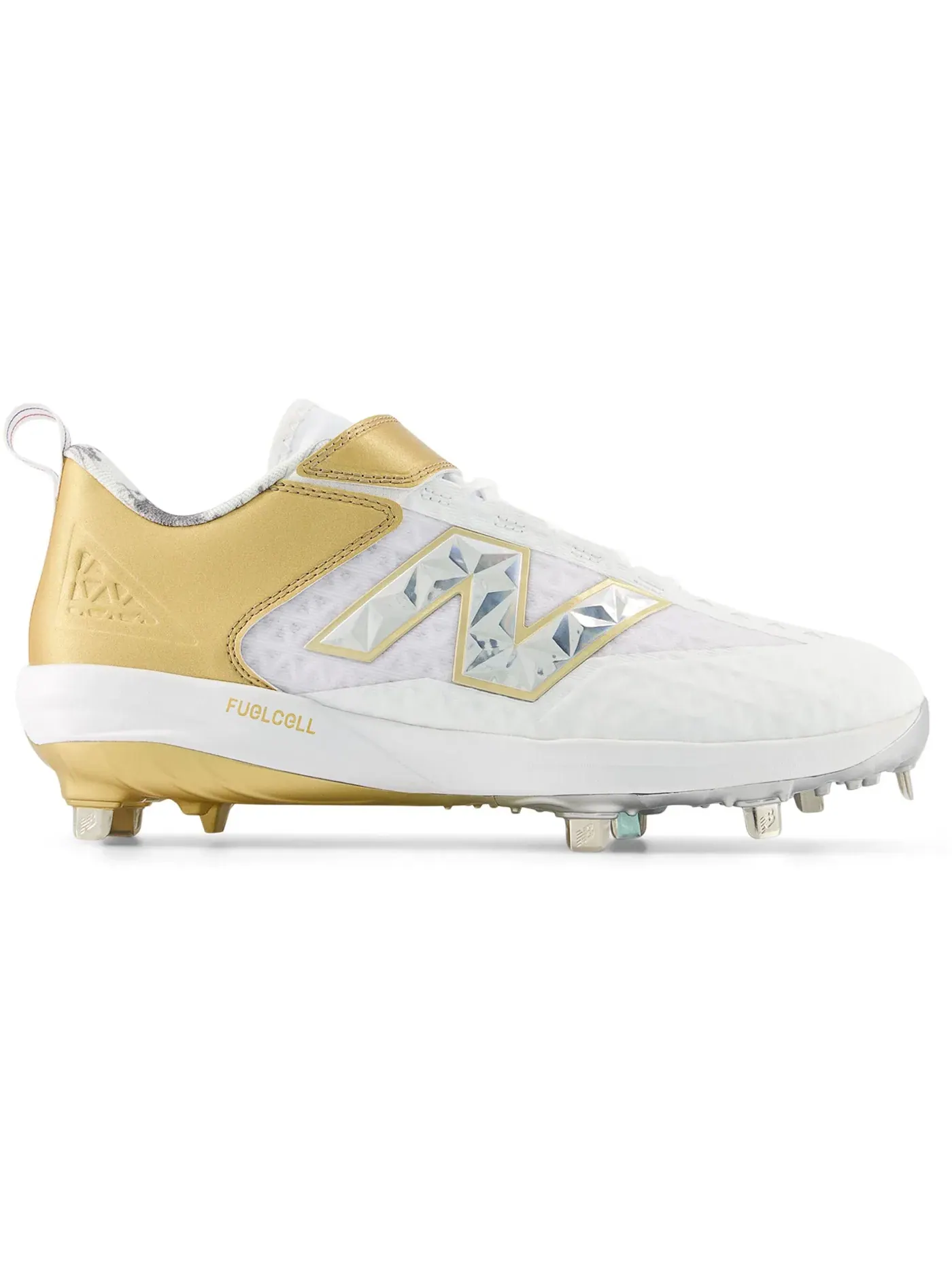 Мужские бутсы с технологией FuelCell New Balance FuelCell 4040 v8 — изображение 1 из 1, белый/золотистый/красный