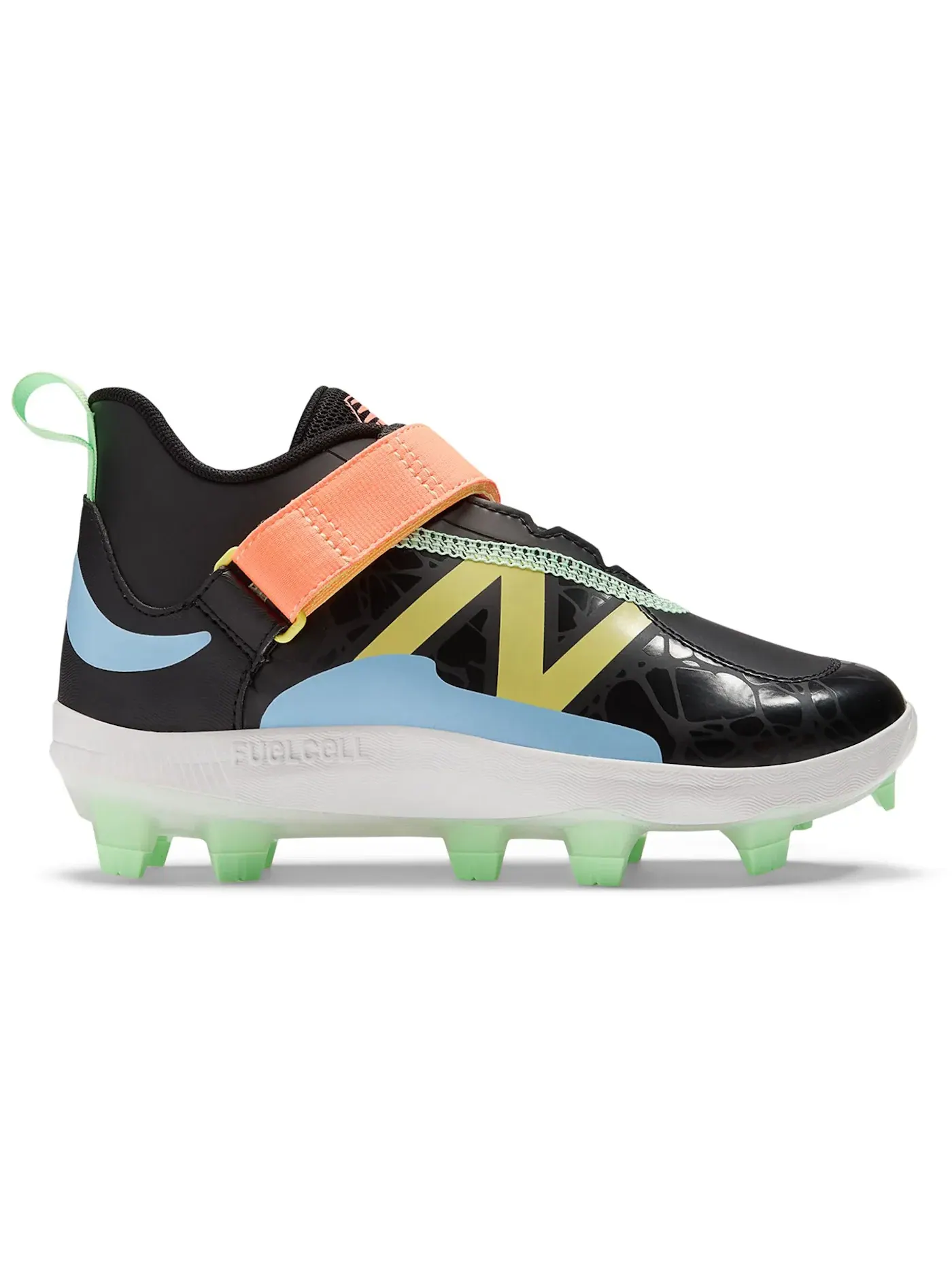 Детские бутсы New Balance FuelCell Lindor 2 — изображение 1 из 1, черный/неоновый