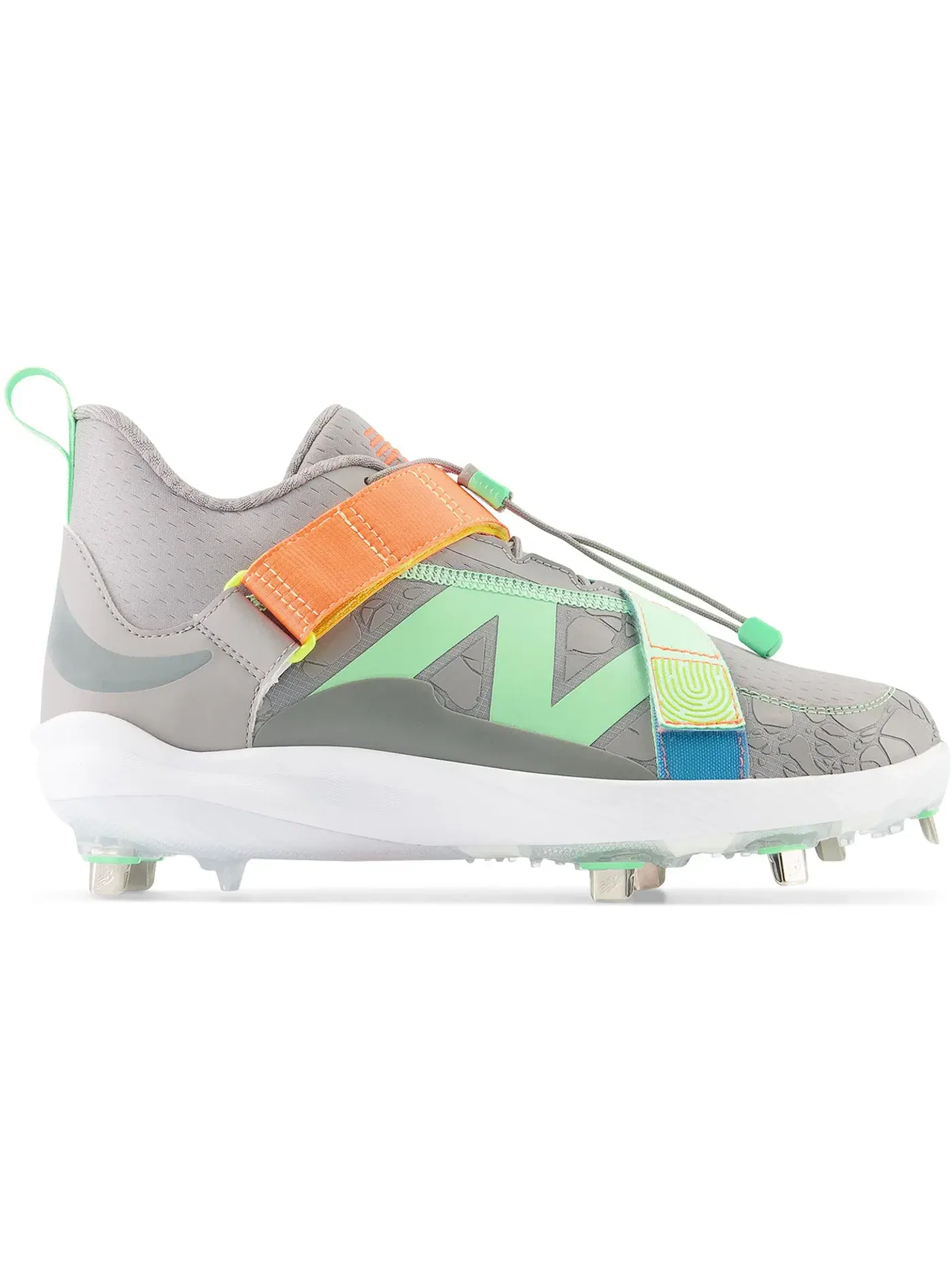 Мужские бутсы с металлическими шипами New Balance FuelCell Lindor 2 Metal — изображение 1 из 1, серый/неоновый