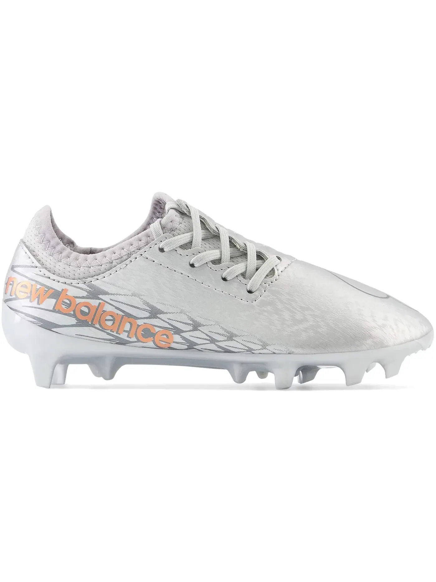 Детские бутсы Furon Dispatch V7+ FG New Balance — изображение 1 из 1, серебряный