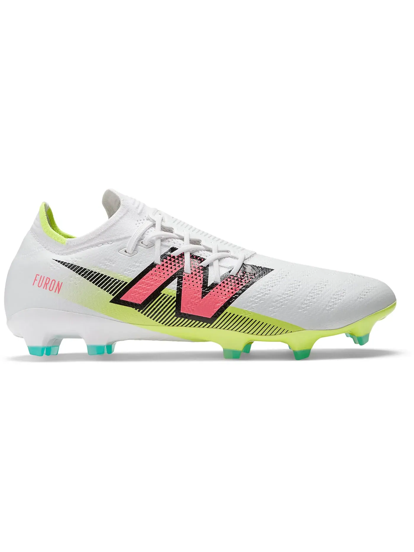 Мужские бутсы с длинным рукавом New Balance Furon Pro FG V7 — изображение 1 из 1, белый/-/неоновый розовый