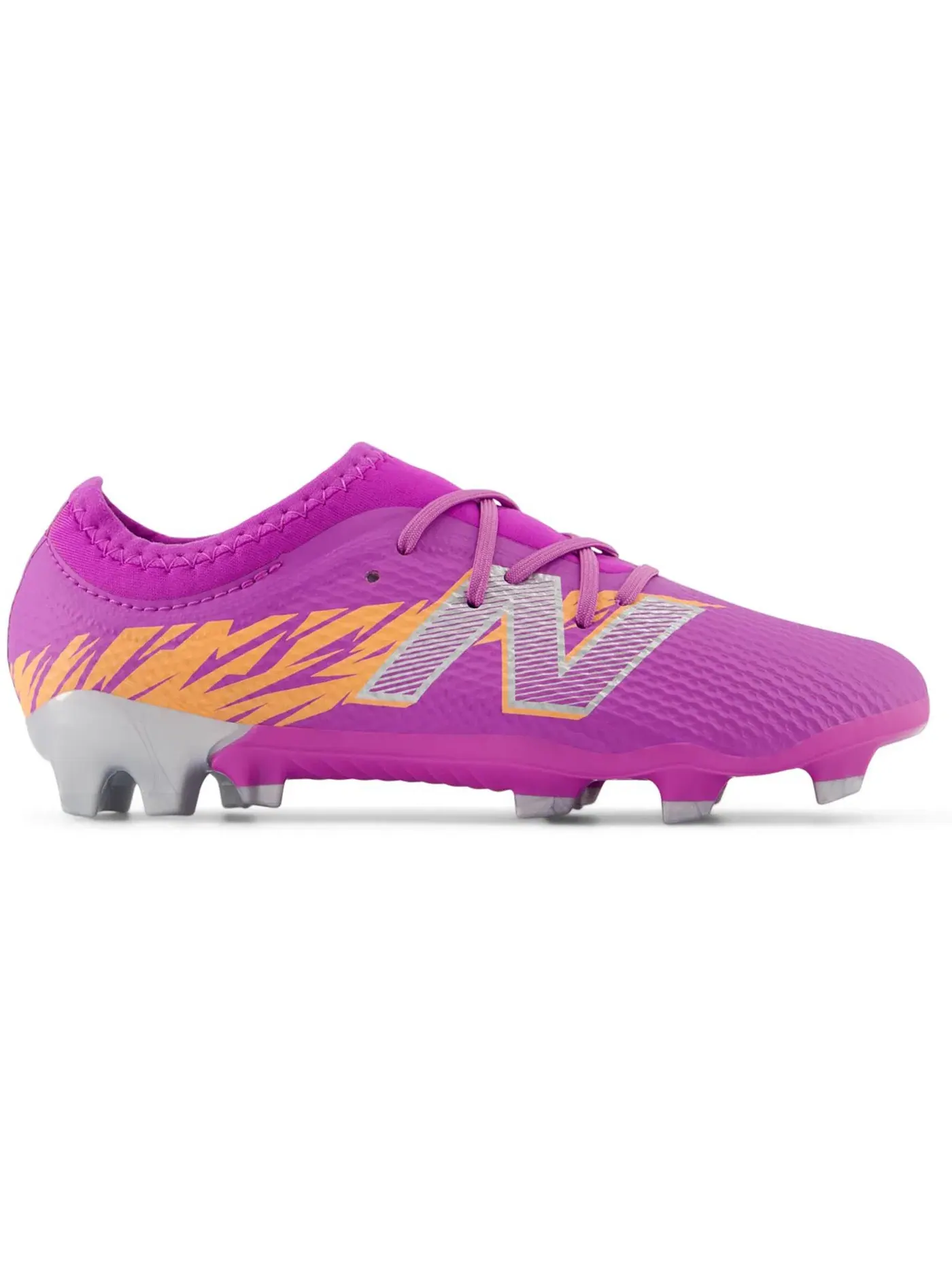 Детские бутсы с длинным рукавом New Balance Furon V8 Team Junior FG — изображение 1 из 1, серебристый металлик