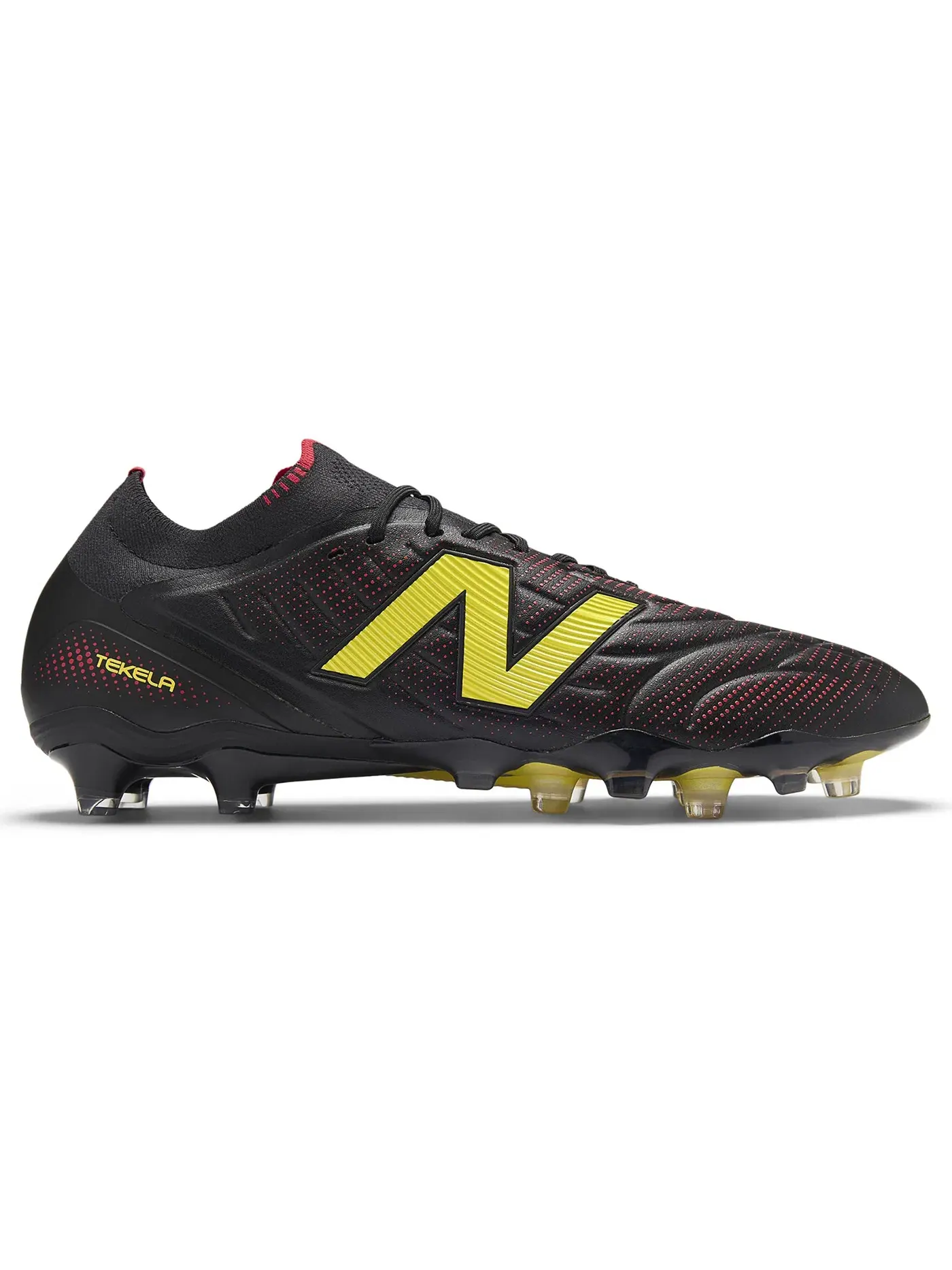 Мужские бутсы с низким профилем New Balance Tekela Elite Low FG v5 — изображение 1 из 1, черный/желтый