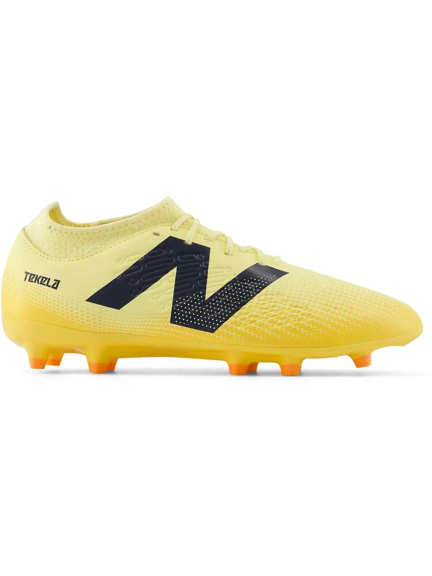 Мужские бутсы с закрученным шнурком New Balance Tekela Magique V4+ FG, Parchment Clementine Hot Mango — изображение 1 из 1
