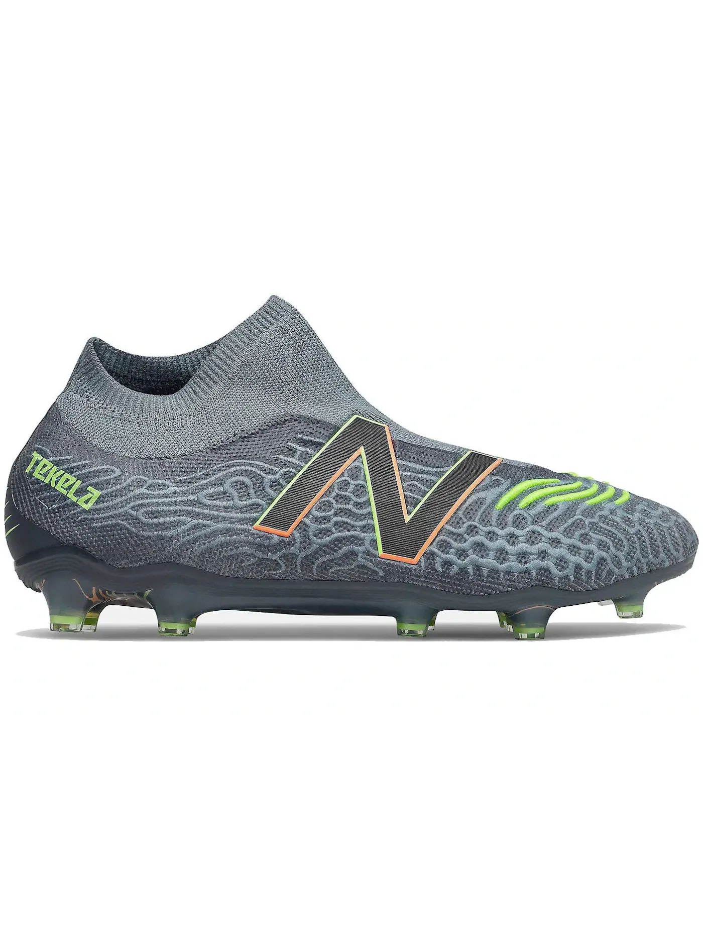 Мужские бутсы с длинным рукавом New Balance Tekela Pro FG, Thunder/Bleached Lime Glow — изображение 1 из 1
