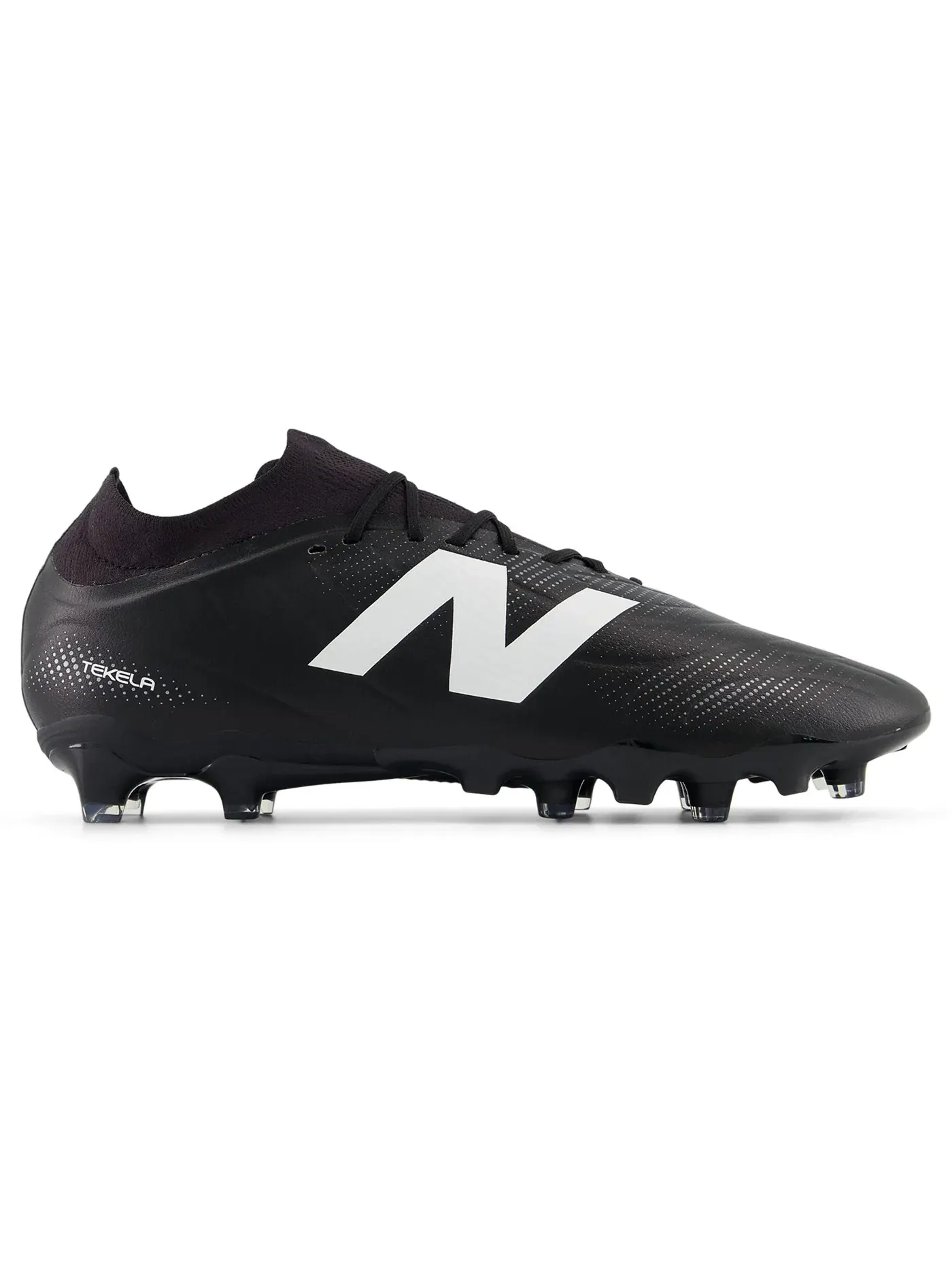 Мужские бутсы с низким верхом New Balance Tekela Team Low Laced FG V5 — изображение 1 из 1, черный/белый/серебристый