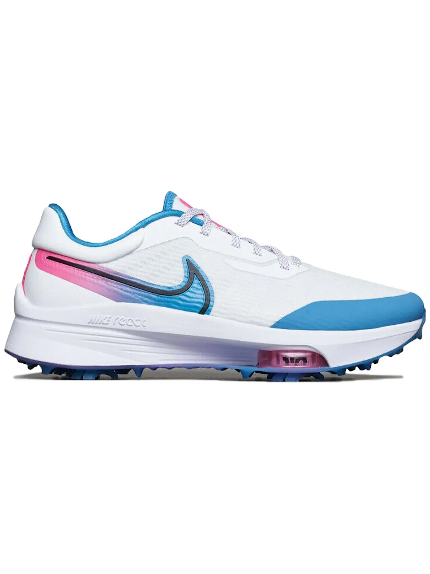 Мужские бутсы с широкой колодкой Nike Air Zoom Infinity Tour NEXT% Nike — изображение 1 из 1, белый/синий