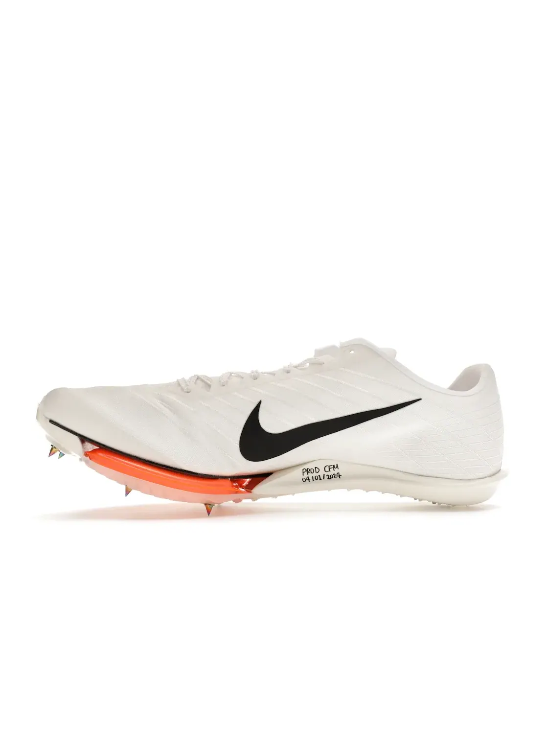 Мужские шиповки Nike Air Zoom Maxfly 2 — изображение 3 из 4, белый/оранжевый/черный