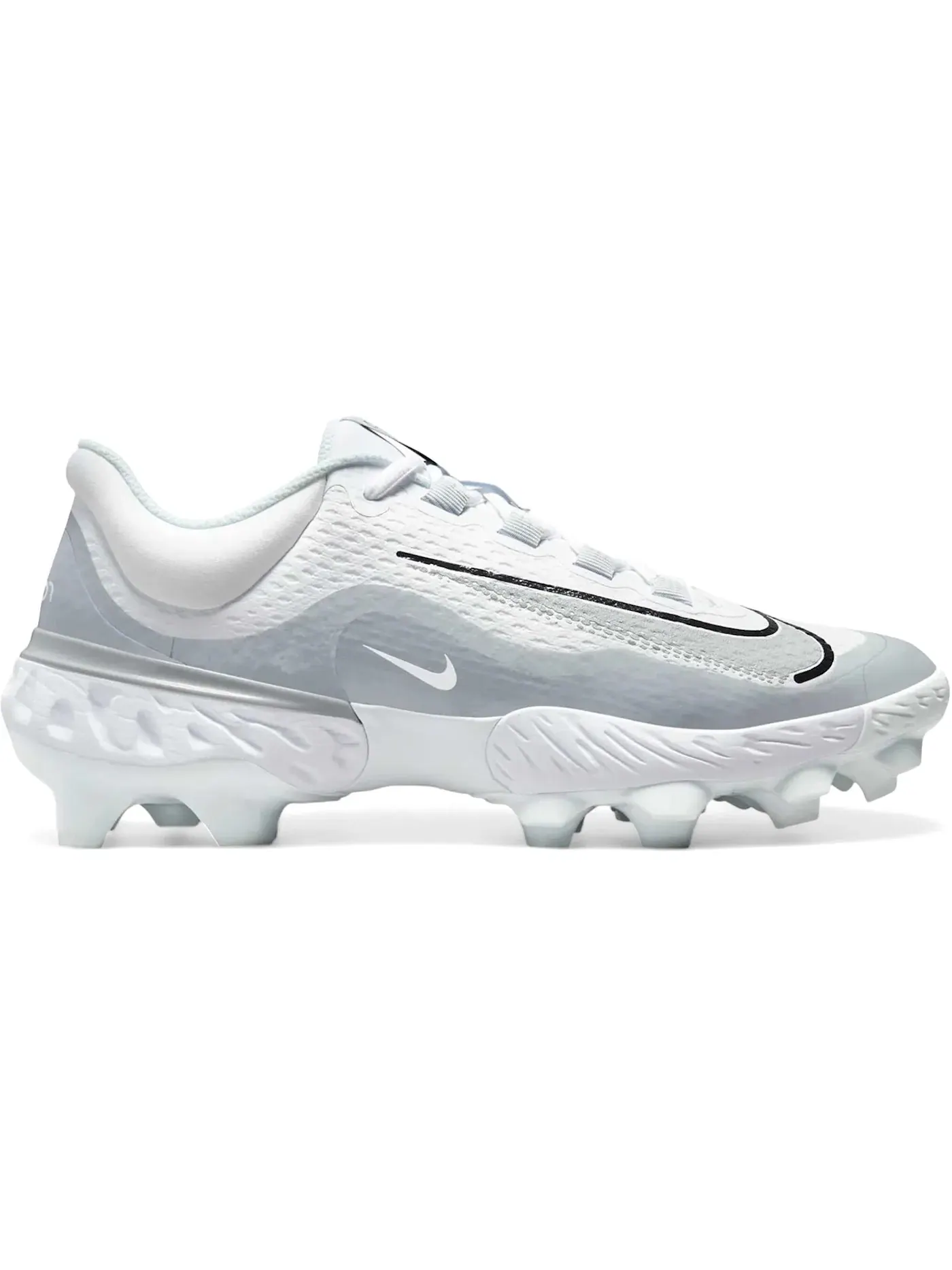 Мужские бутсы с низким верхом Nike Alpha Huarache Elite 4 Low MCS — изображение 1 из 1, белый/платиновый/серый