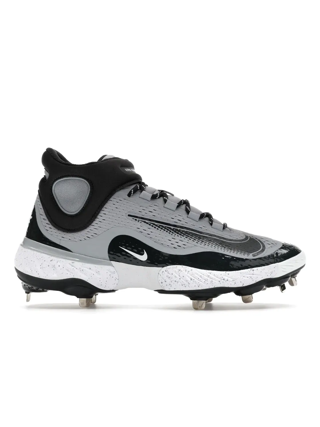 Мужские бутсы Nike Alpha Huarache Elite 4 Mid — изображение 1 из 4, серый/белый/темный серый